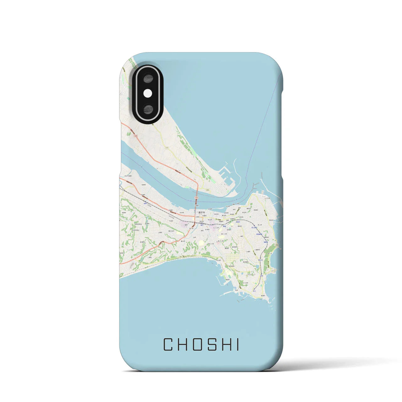 【銚子(千葉県)】地図柄iPhoneケース(バックカバータイプ)