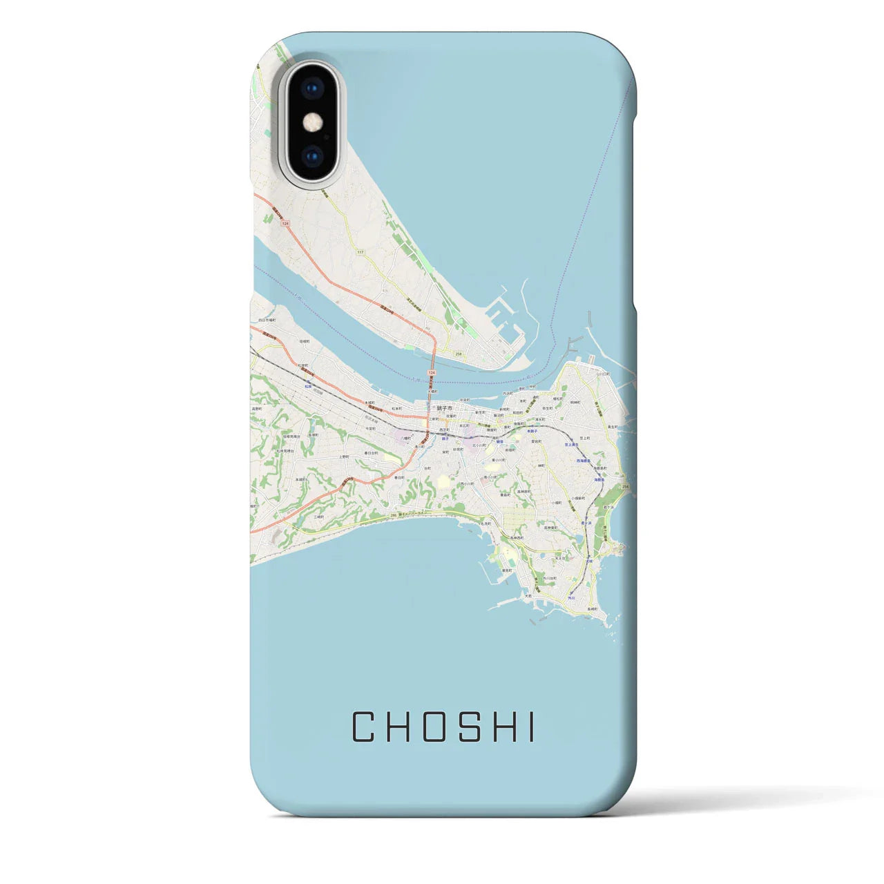 【銚子(千葉県)】地図柄iPhoneケース(バックカバータイプ)
