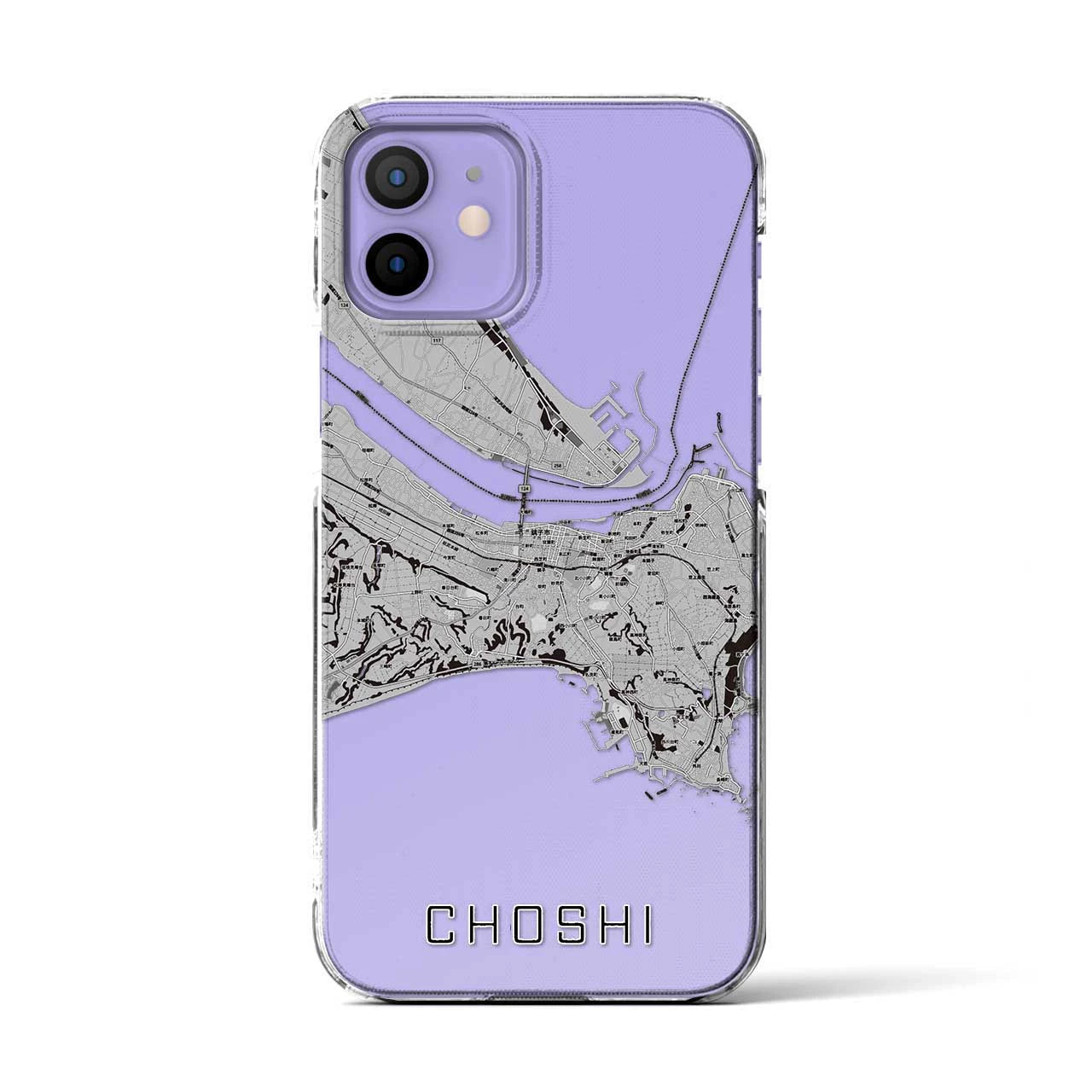 【銚子(千葉県)】地図柄iPhoneケース(クリアタイプ)