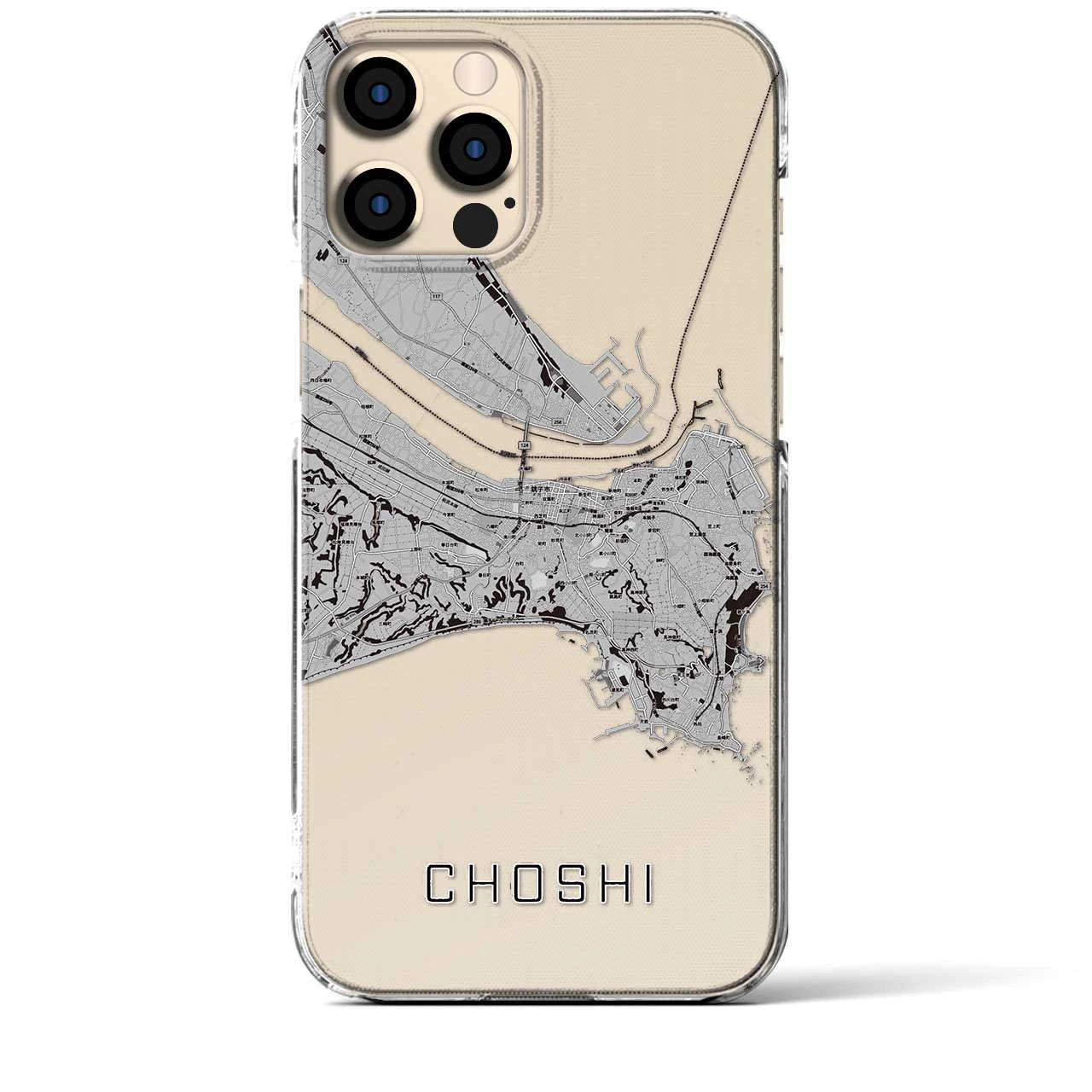 【銚子(千葉県)】地図柄iPhoneケース(クリアタイプ)