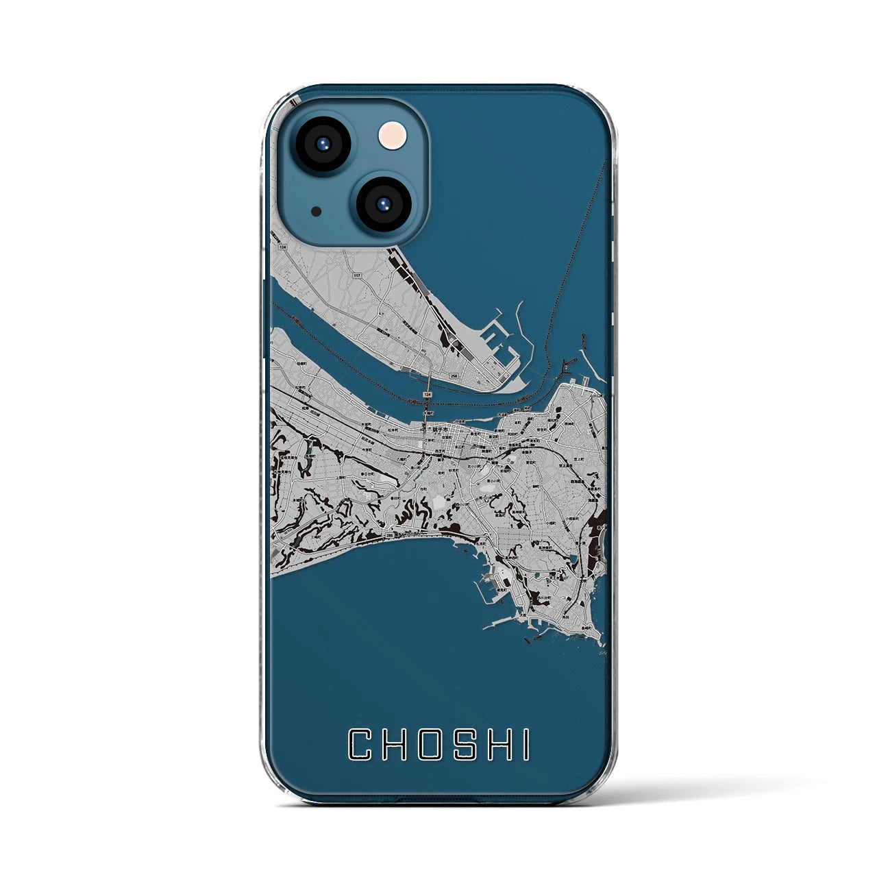 【銚子(千葉県)】地図柄iPhoneケース(クリアタイプ)