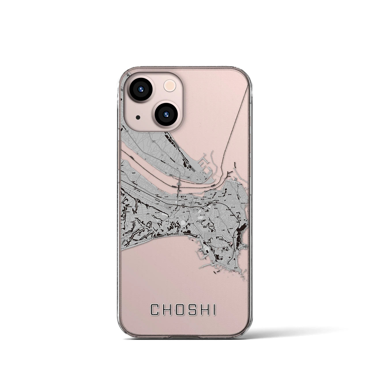 【銚子(千葉県)】地図柄iPhoneケース(クリアタイプ)