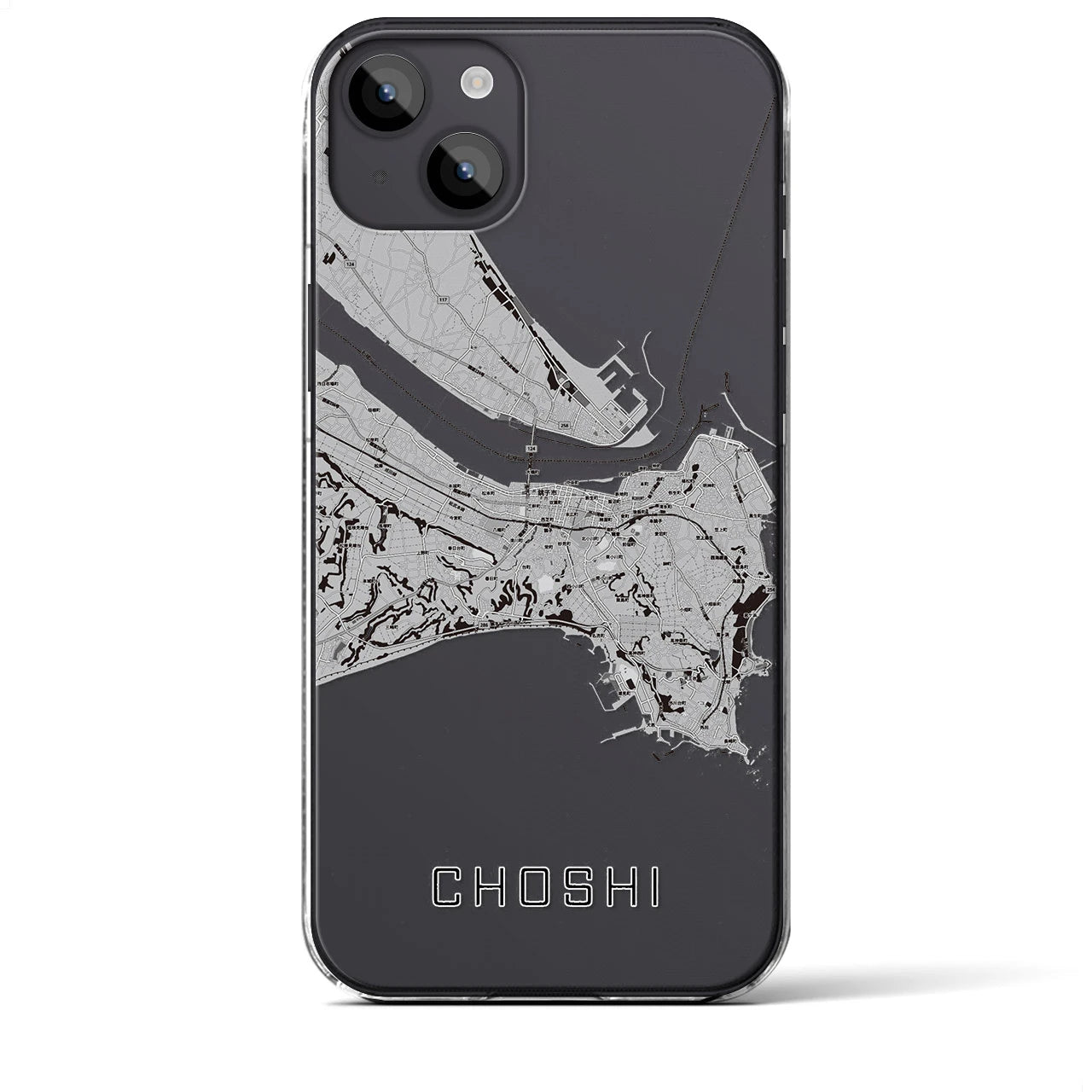 【銚子(千葉県)】地図柄iPhoneケース(クリアタイプ)