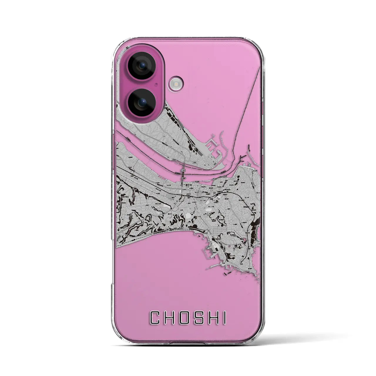 【銚子(千葉県)】地図柄iPhoneケース(クリアタイプ)