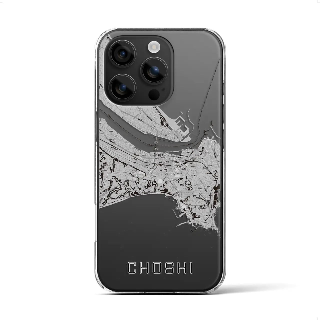 【銚子(千葉県)】地図柄iPhoneケース(クリアタイプ)