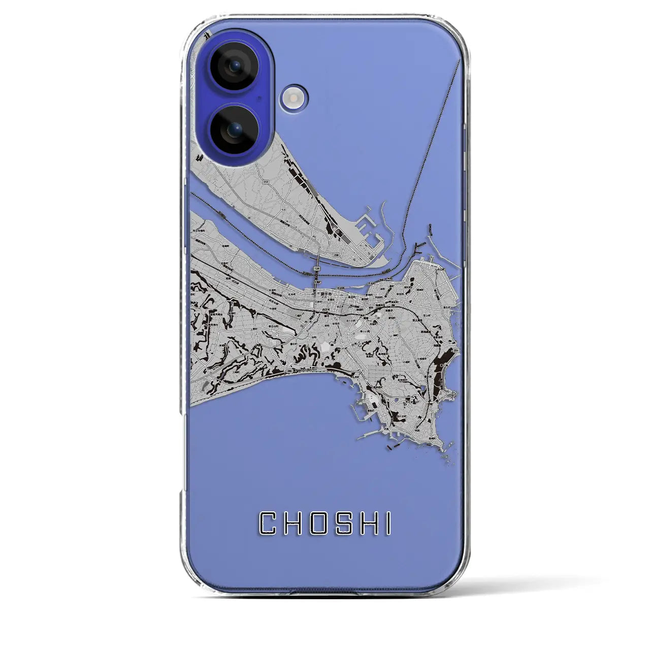 【銚子(千葉県)】地図柄iPhoneケース(クリアタイプ)