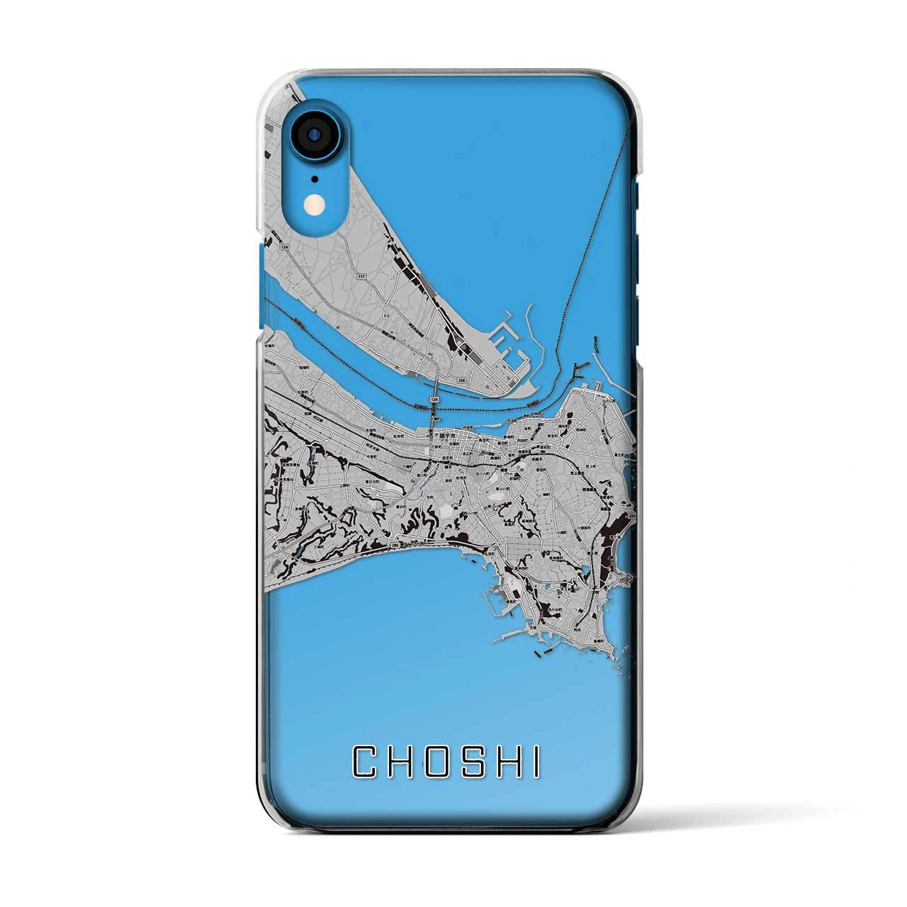 【銚子(千葉県)】地図柄iPhoneケース(クリアタイプ)