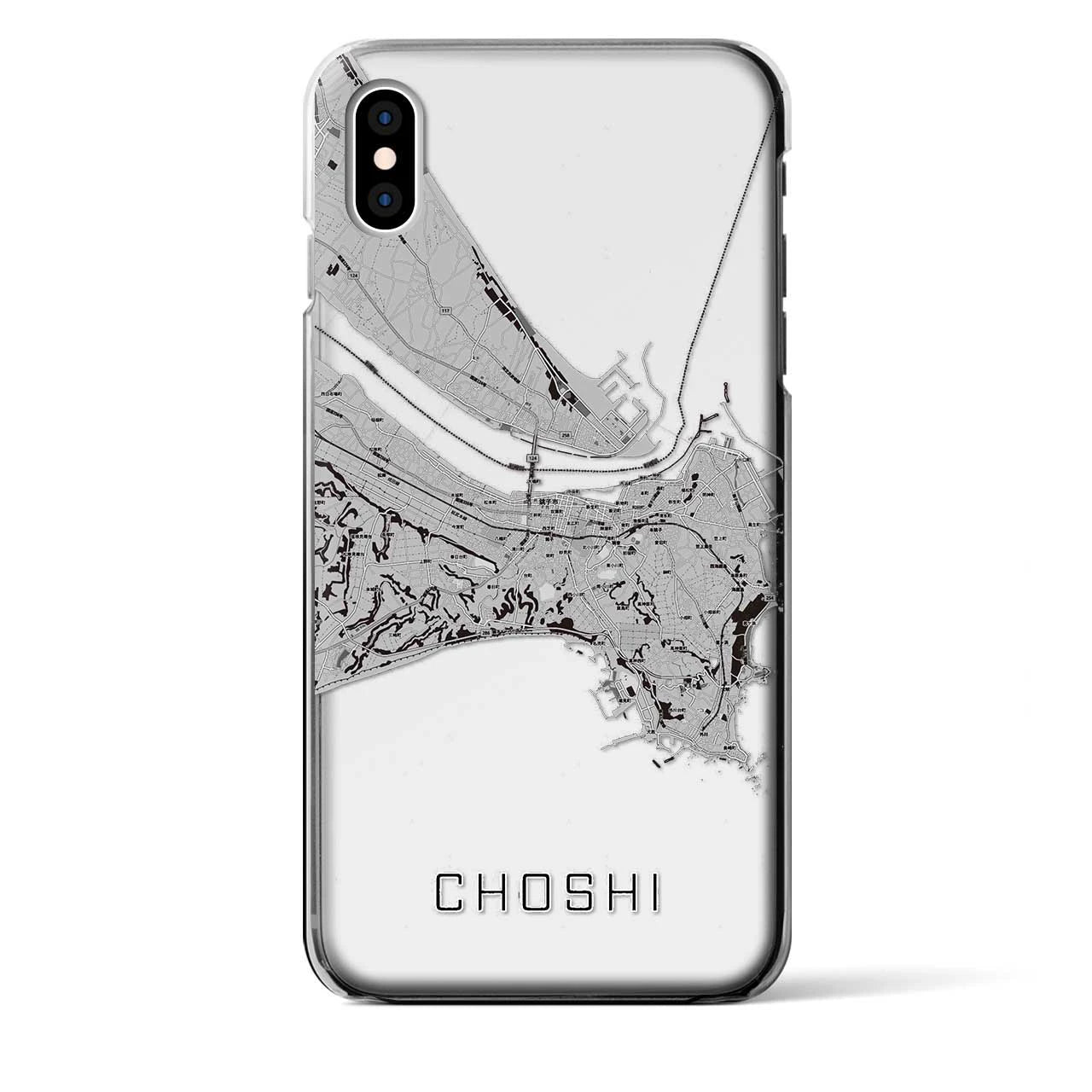 【銚子(千葉県)】地図柄iPhoneケース(クリアタイプ)