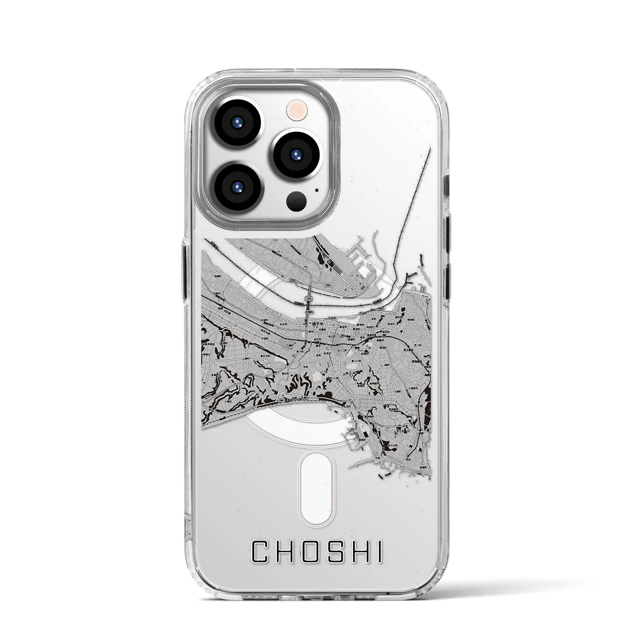 【銚子(千葉県)】地図柄iPhoneケース(MagSafeタイプ)