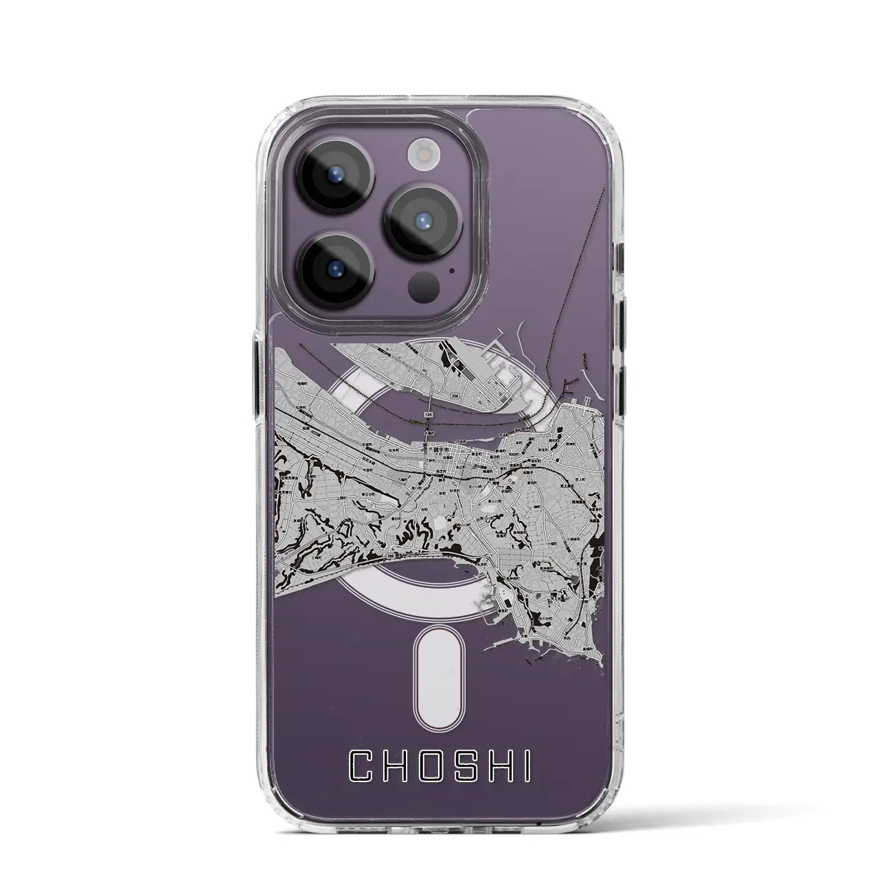 【銚子(千葉県)】地図柄iPhoneケース(MagSafeタイプ)