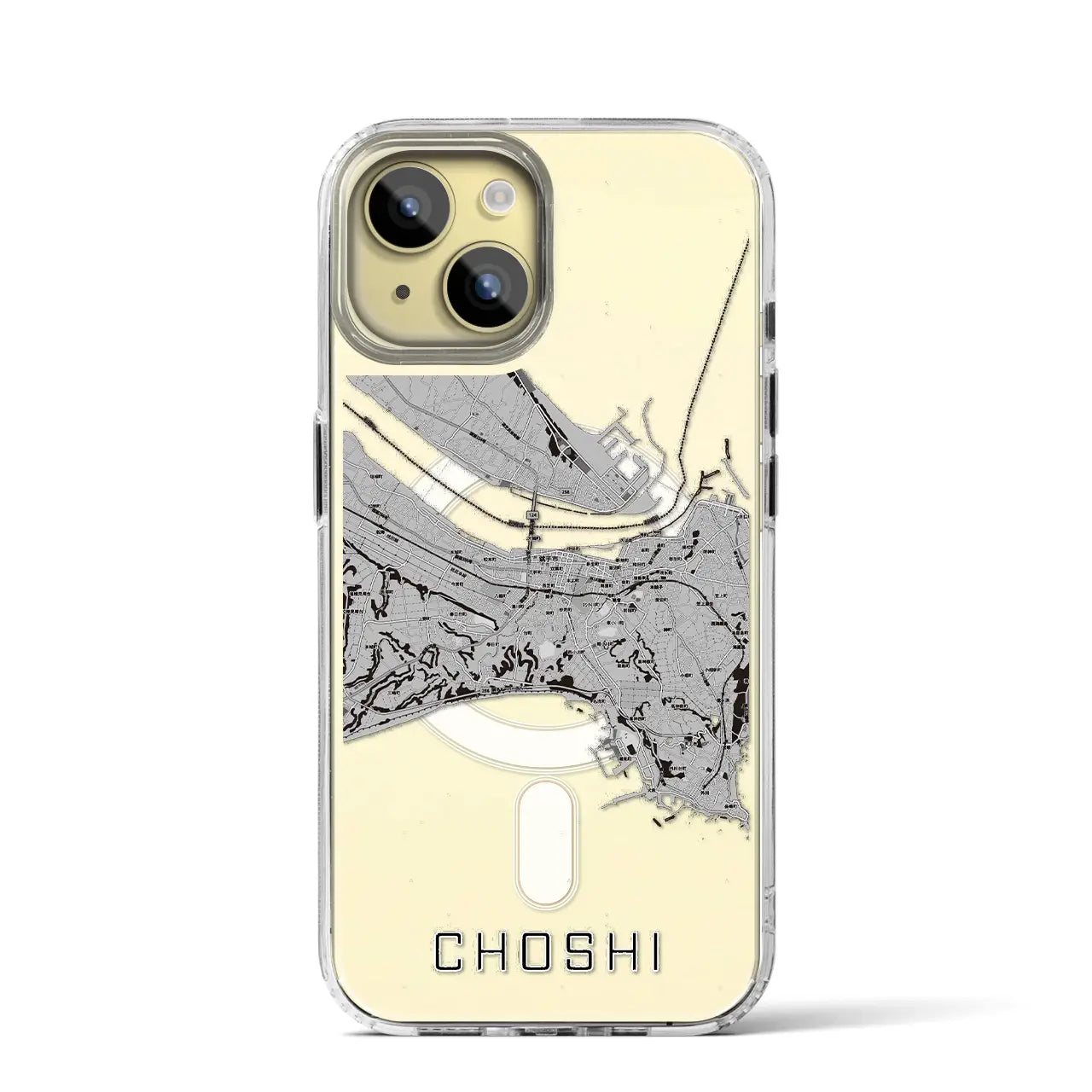 【銚子(千葉県)】地図柄iPhoneケース(MagSafeタイプ)