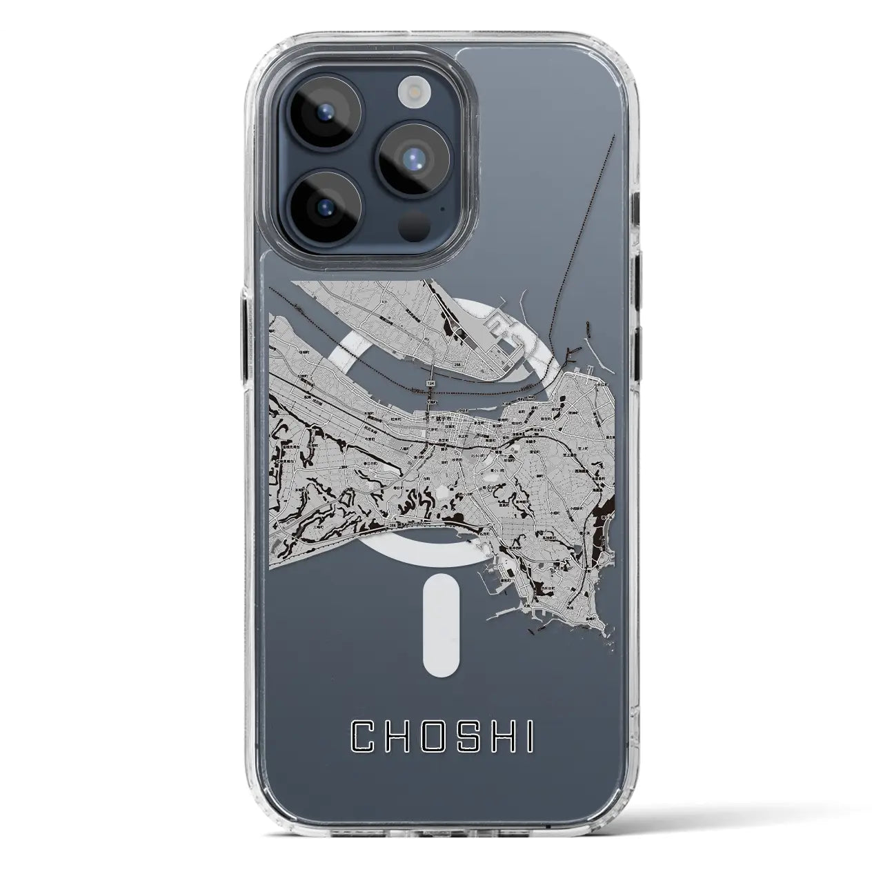 【銚子(千葉県)】地図柄iPhoneケース(MagSafeタイプ)