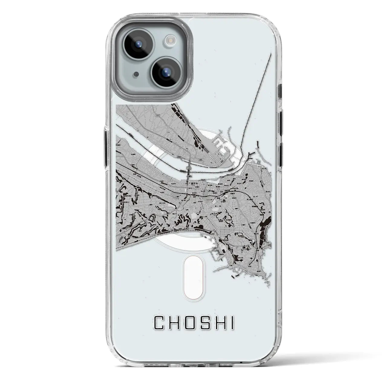 【銚子(千葉県)】地図柄iPhoneケース(MagSafeタイプ)