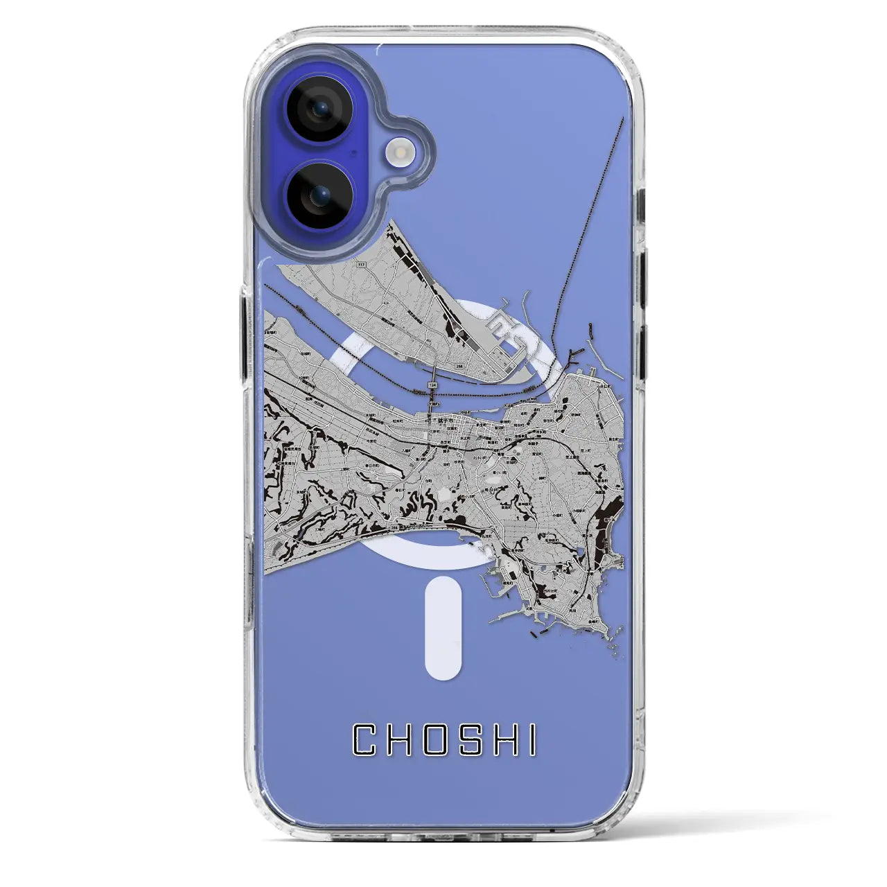 【銚子(千葉県)】地図柄iPhoneケース(MagSafeタイプ)