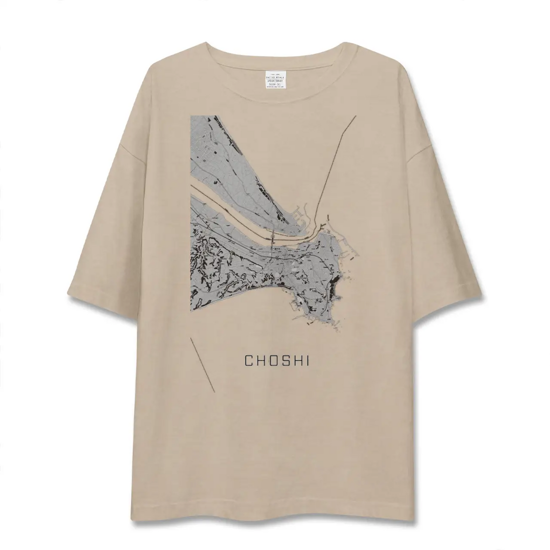 【銚子(千葉県)】地図柄ビッグシルエットTシャツ