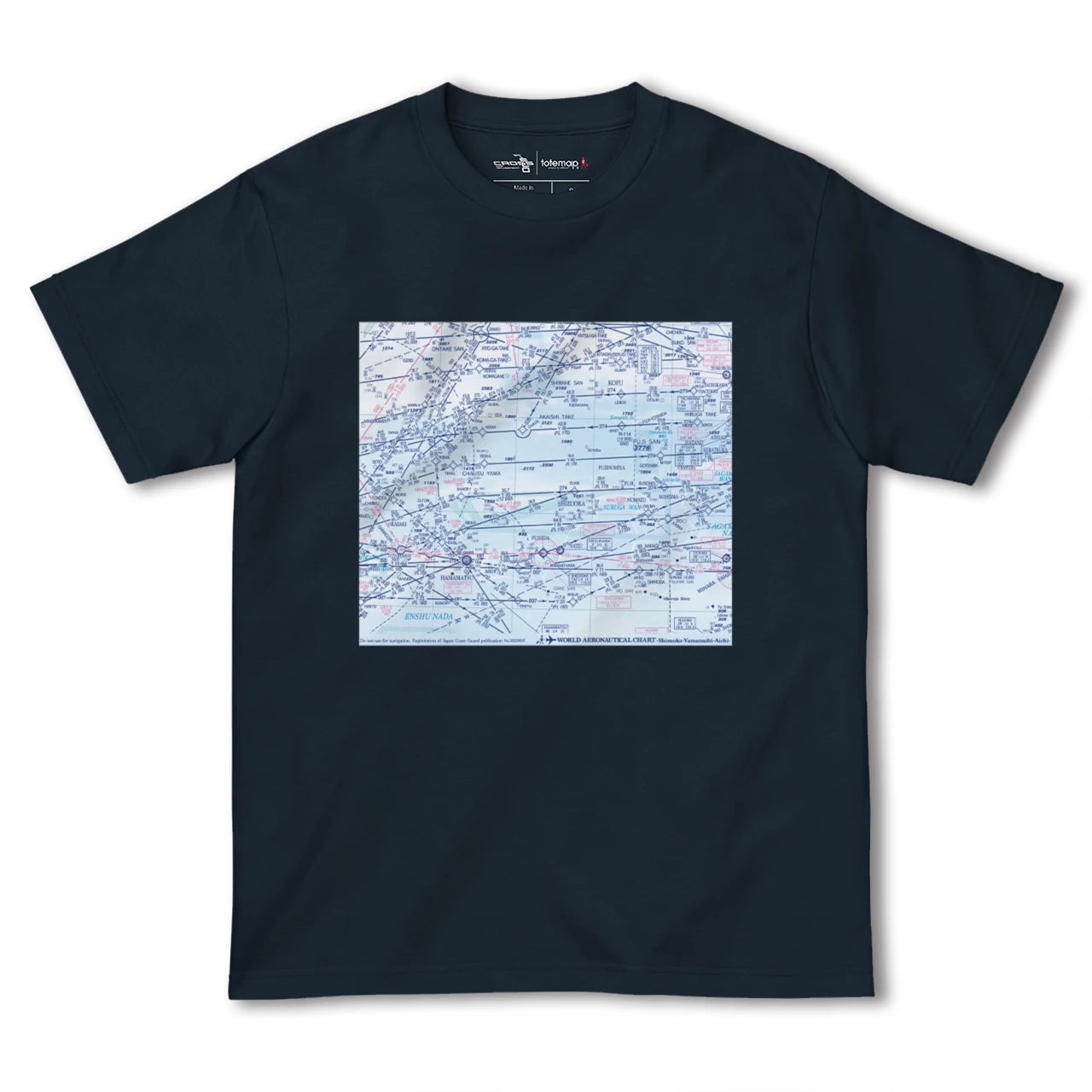 【中部航空図(静岡県)】航空図Tシャツ