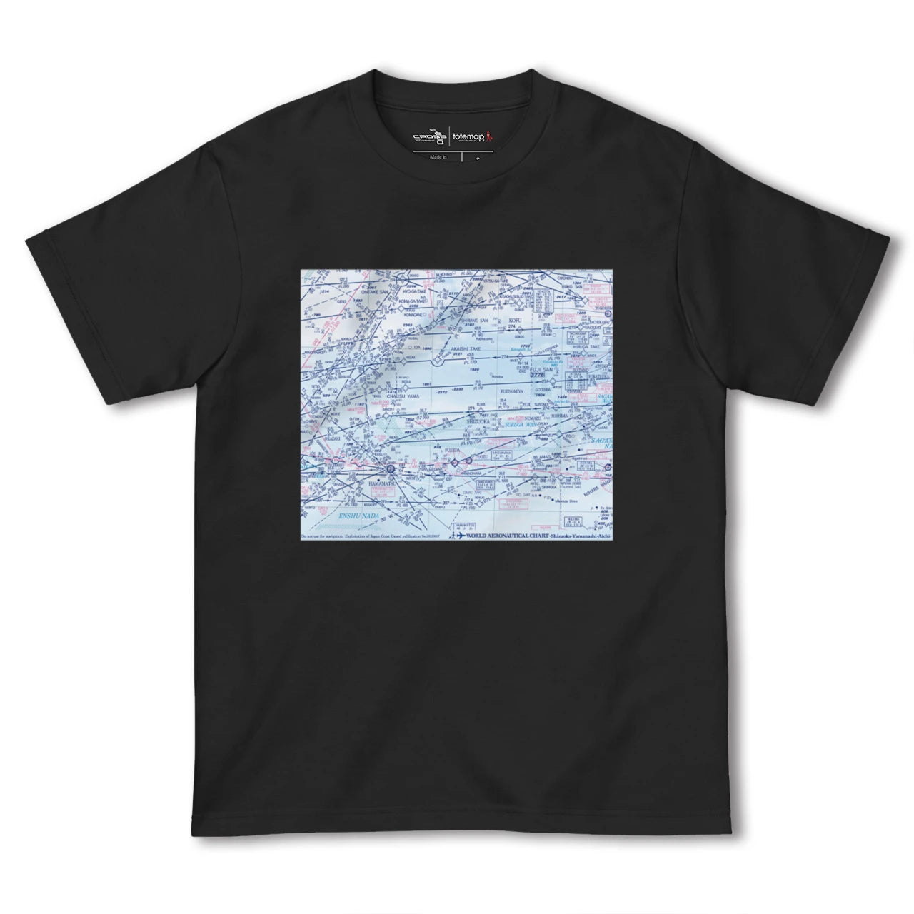 【中部航空図(静岡県)】航空図Tシャツ