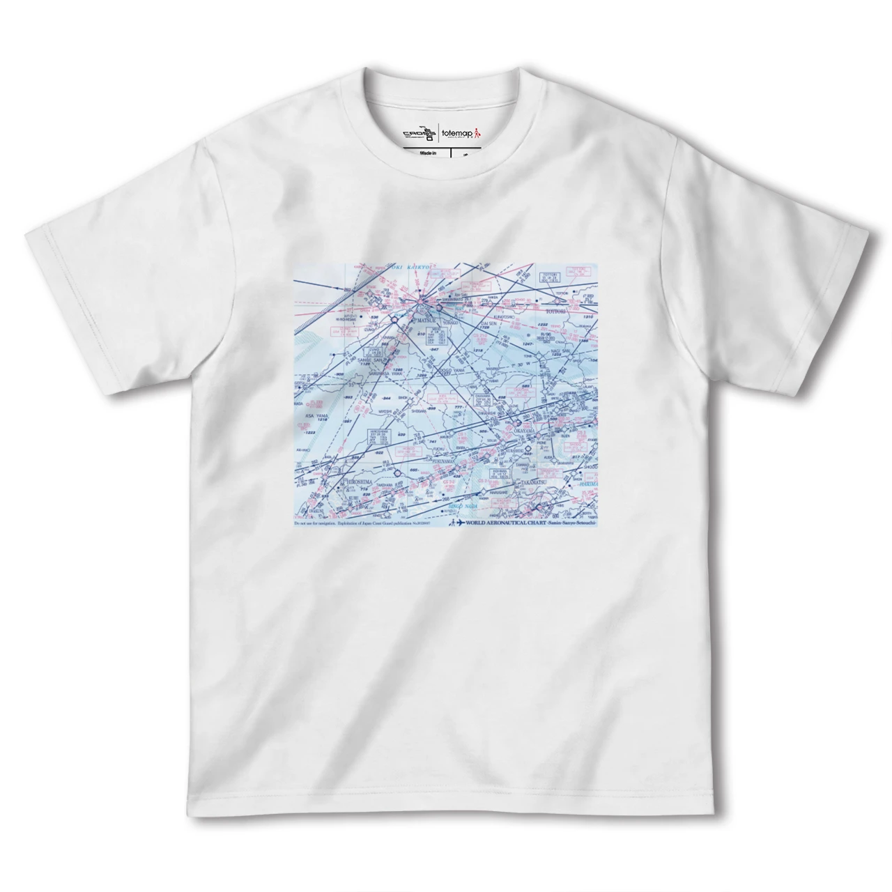 【山陰・山陽・瀬戸内航空図(島根県)】航空図Tシャツ