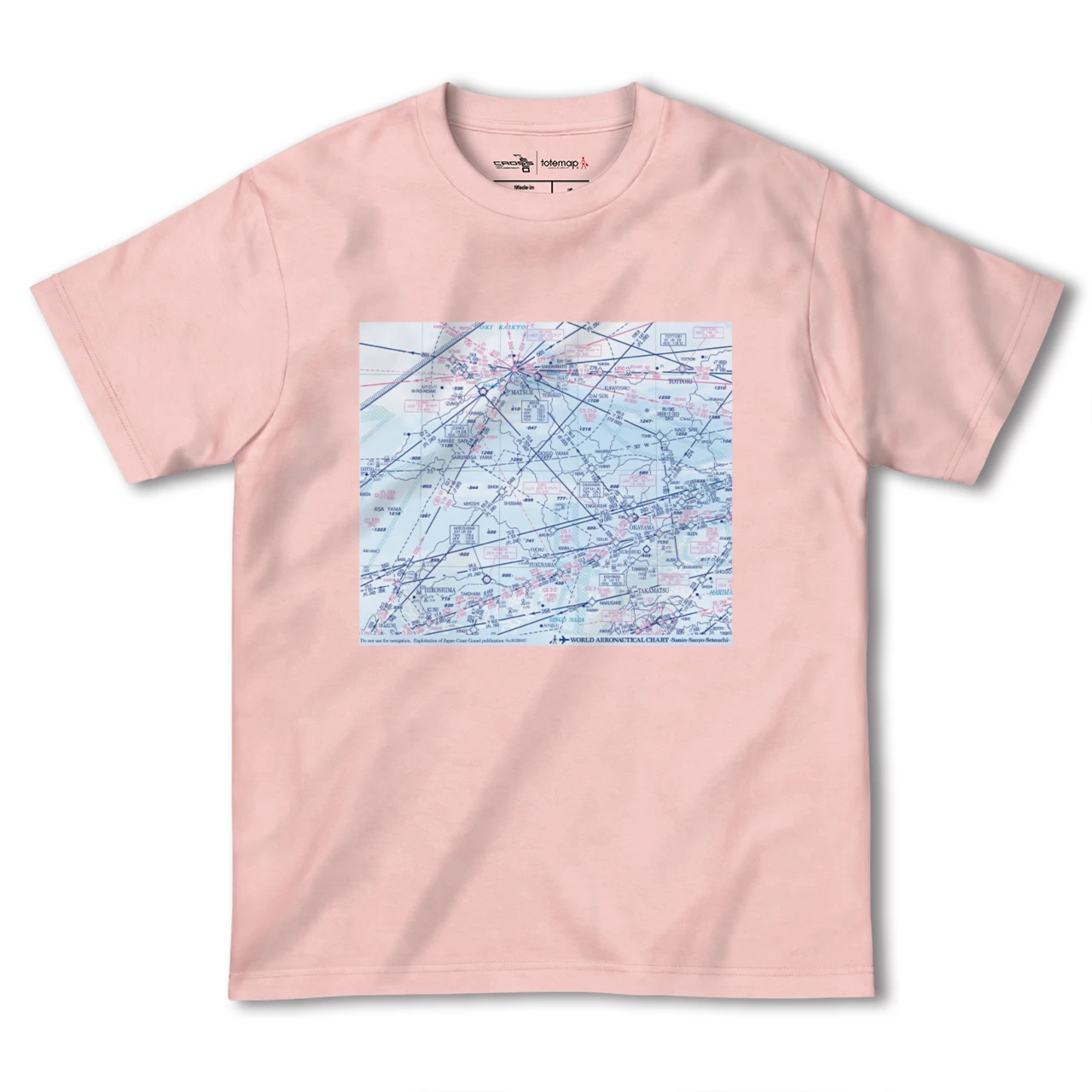 【山陰・山陽・瀬戸内航空図(島根県)】航空図Tシャツ