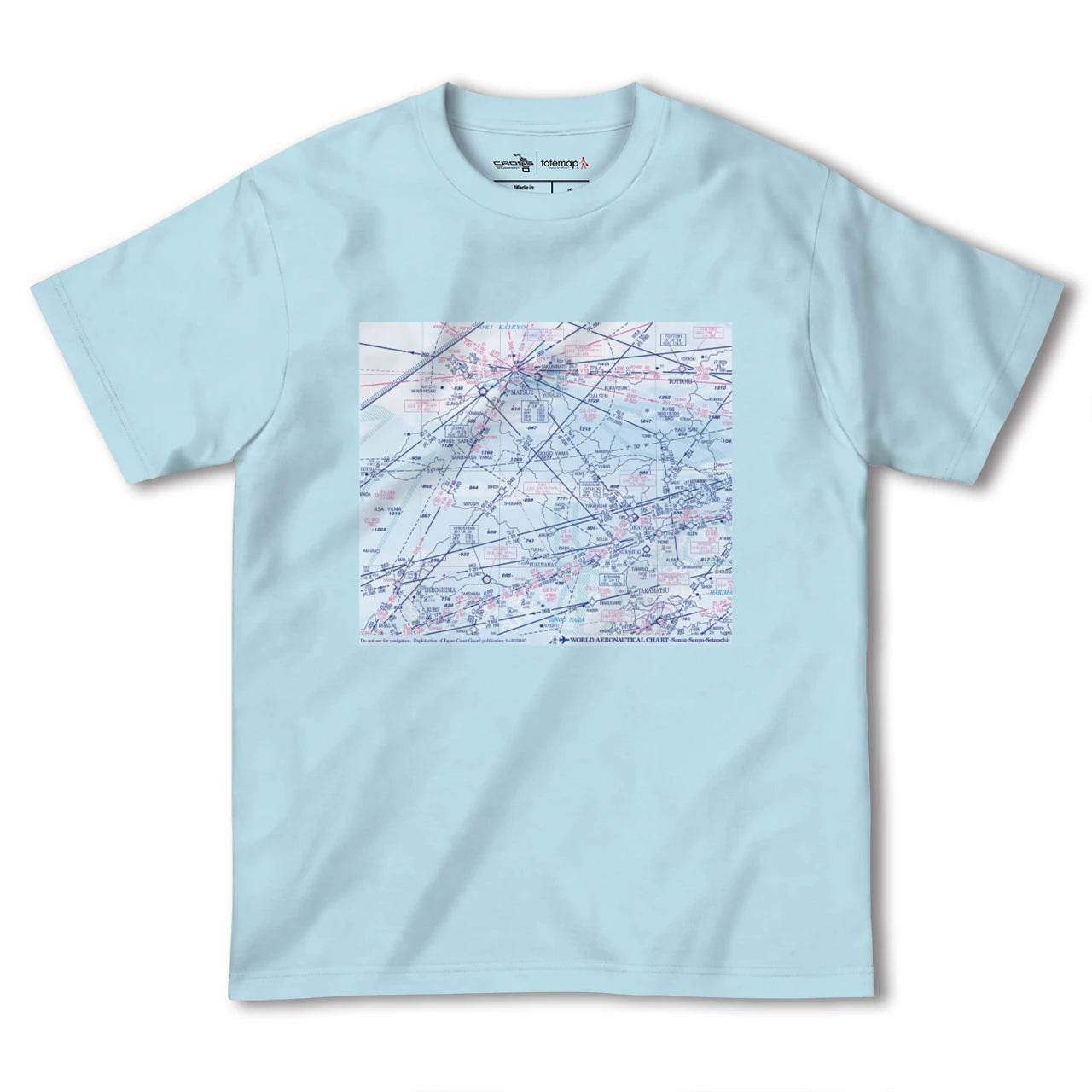 【山陰・山陽・瀬戸内航空図(島根県)】航空図Tシャツ