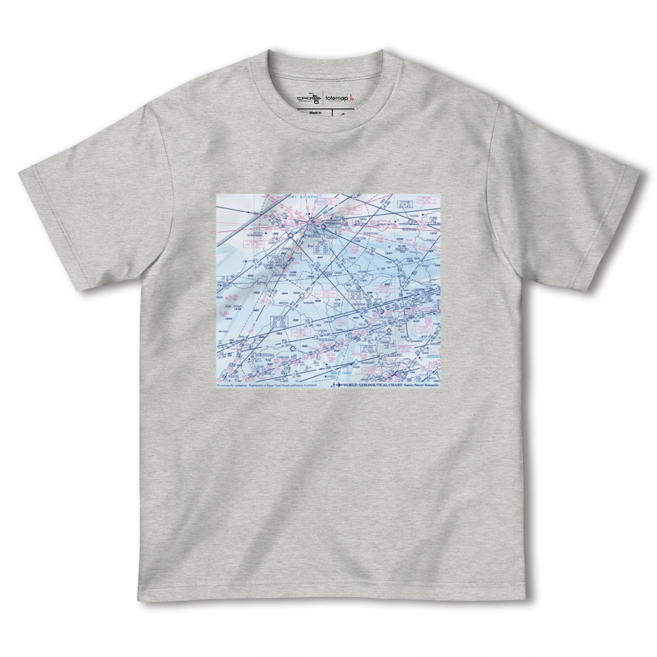 【山陰・山陽・瀬戸内航空図(島根県)】航空図Tシャツ