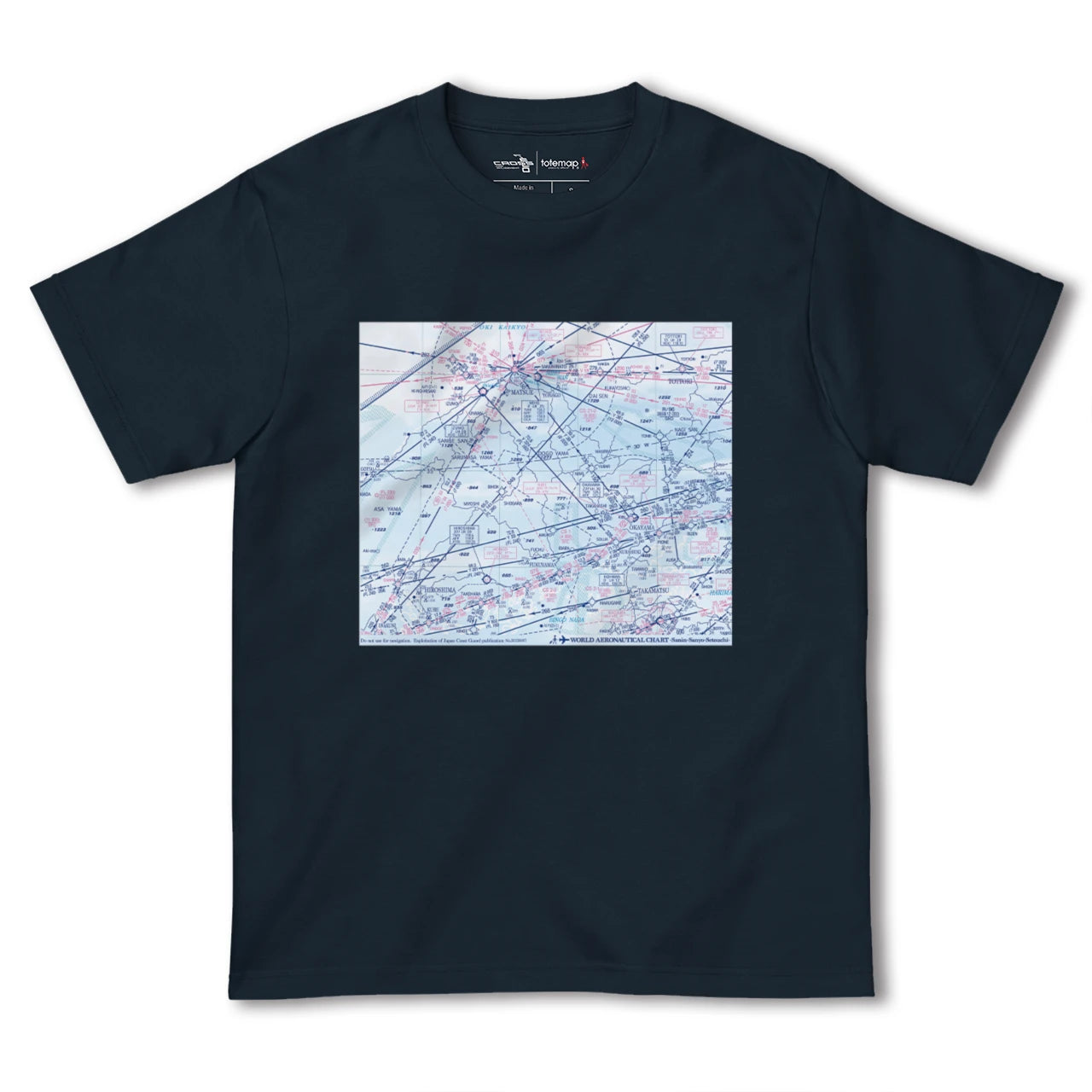 【山陰・山陽・瀬戸内航空図(島根県)】航空図Tシャツ