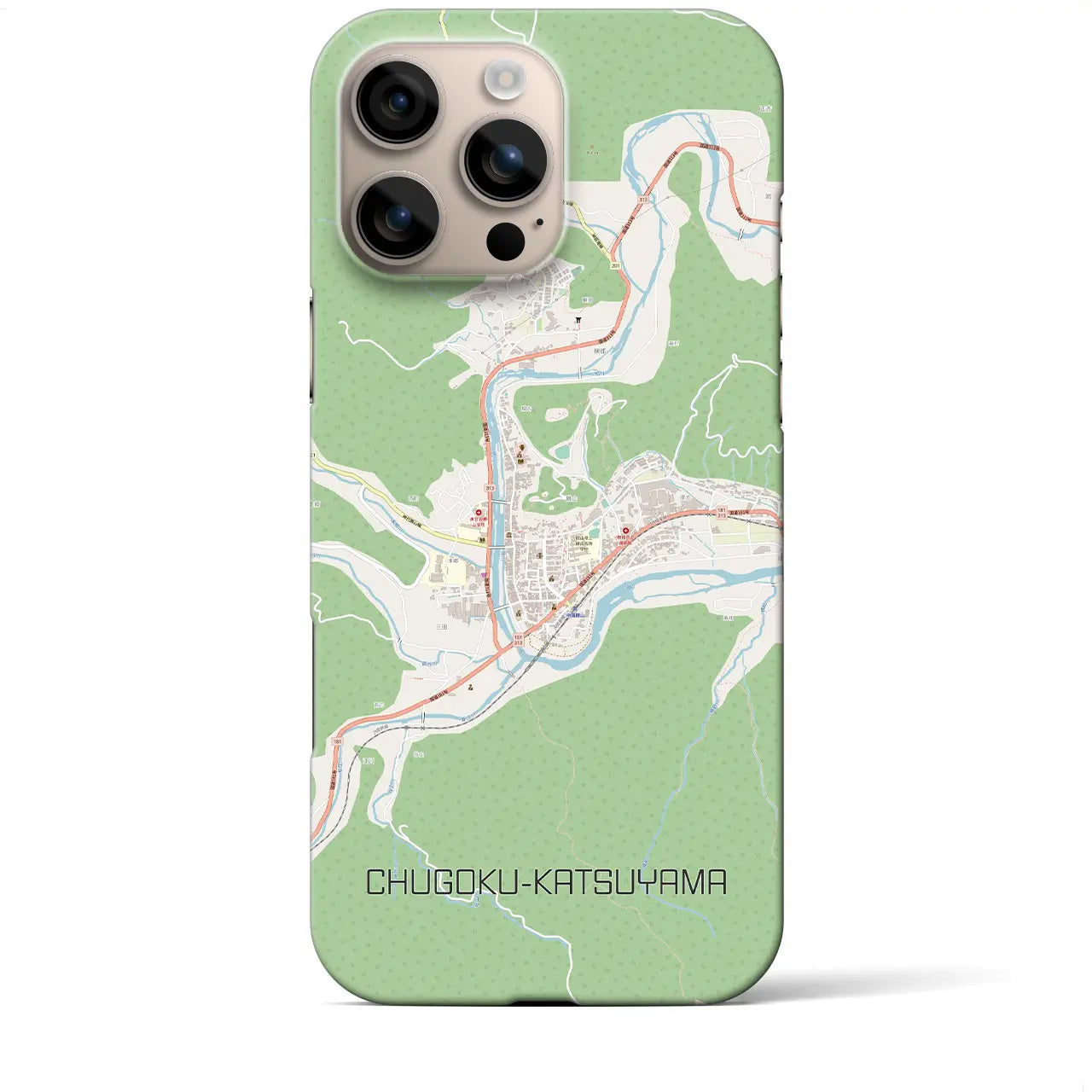 【中国勝山(岡山県)】地図柄iPhoneケース(バックカバータイプ)