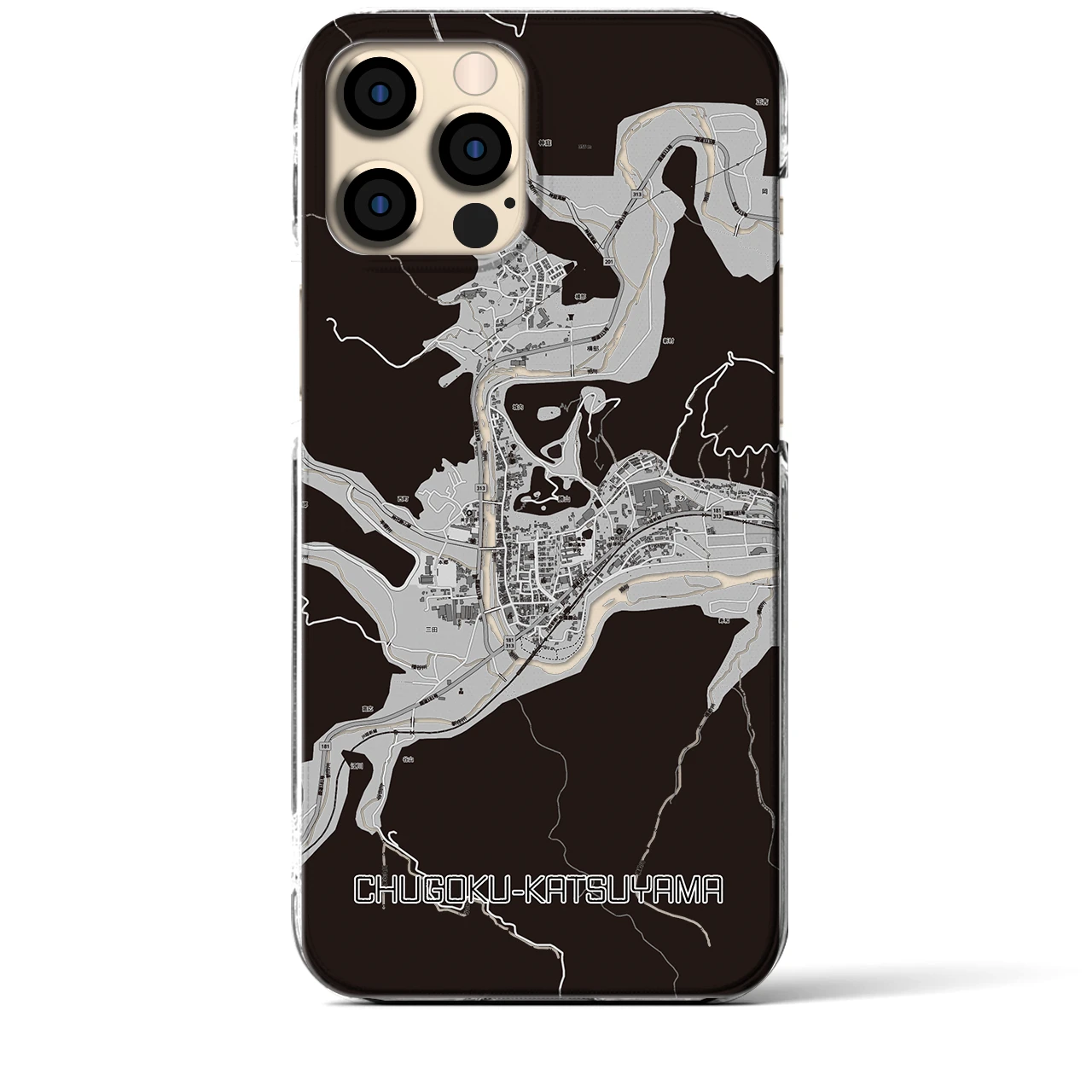 【中国勝山(岡山県)】地図柄iPhoneケース(クリアタイプ)