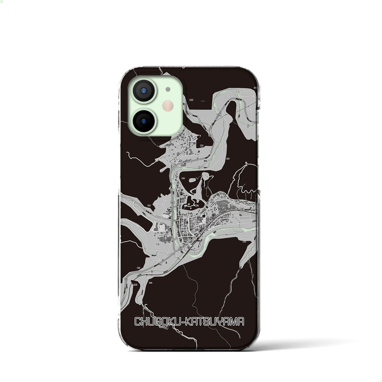【中国勝山(岡山県)】地図柄iPhoneケース(クリアタイプ)