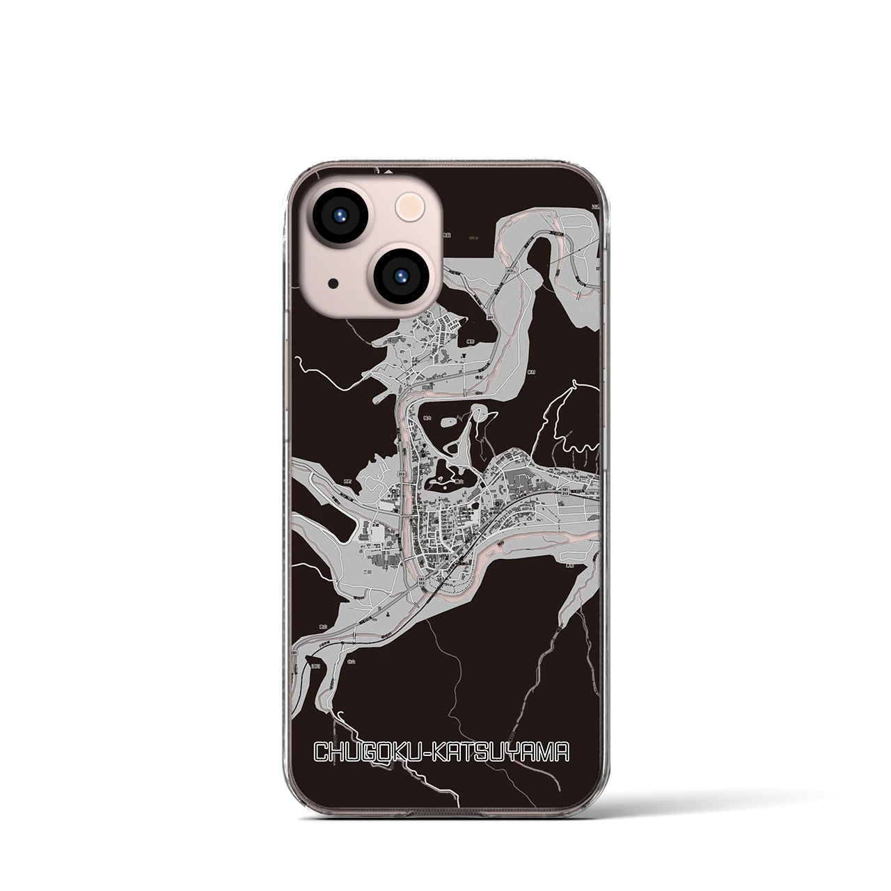 【中国勝山(岡山県)】地図柄iPhoneケース(クリアタイプ)