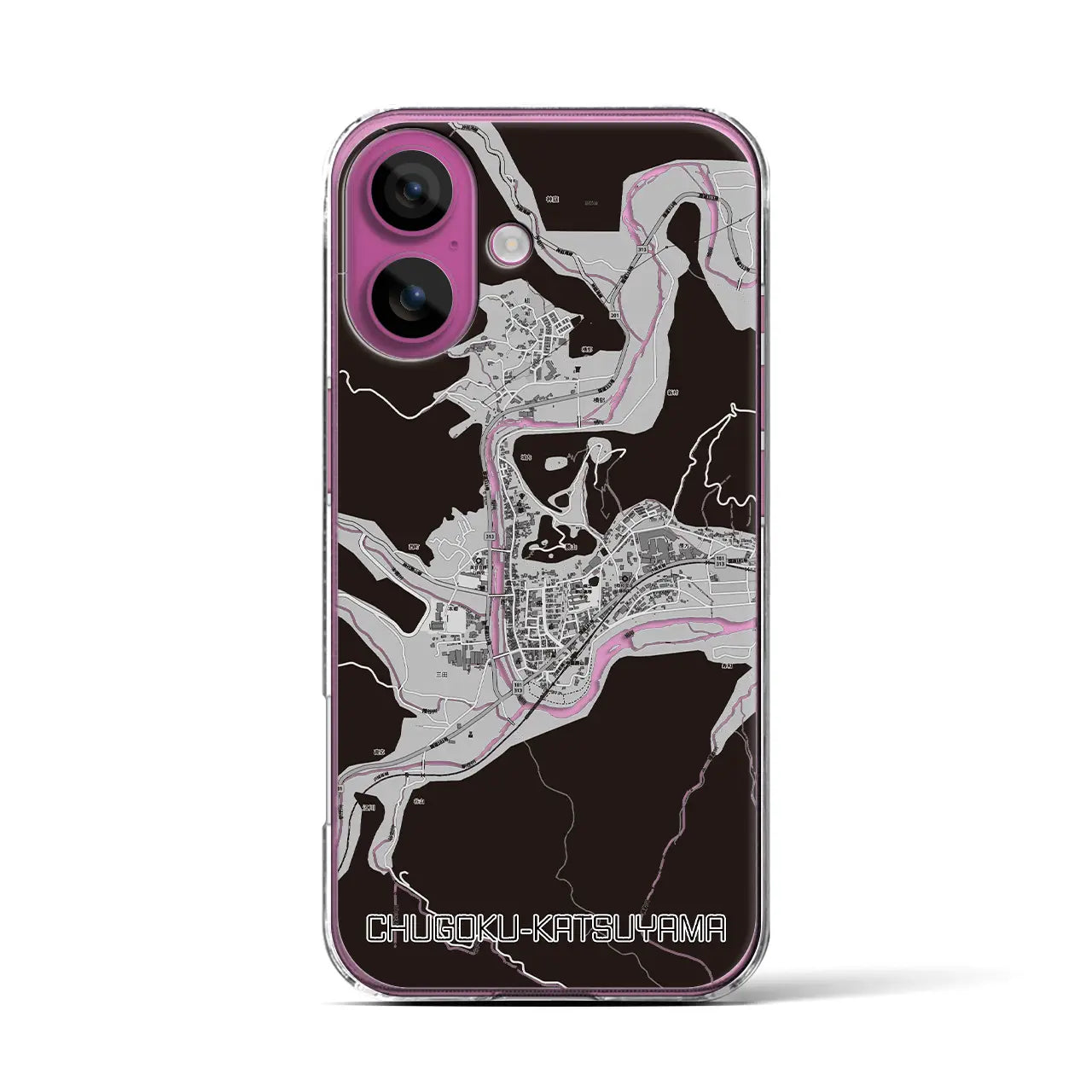 【中国勝山(岡山県)】地図柄iPhoneケース(クリアタイプ)