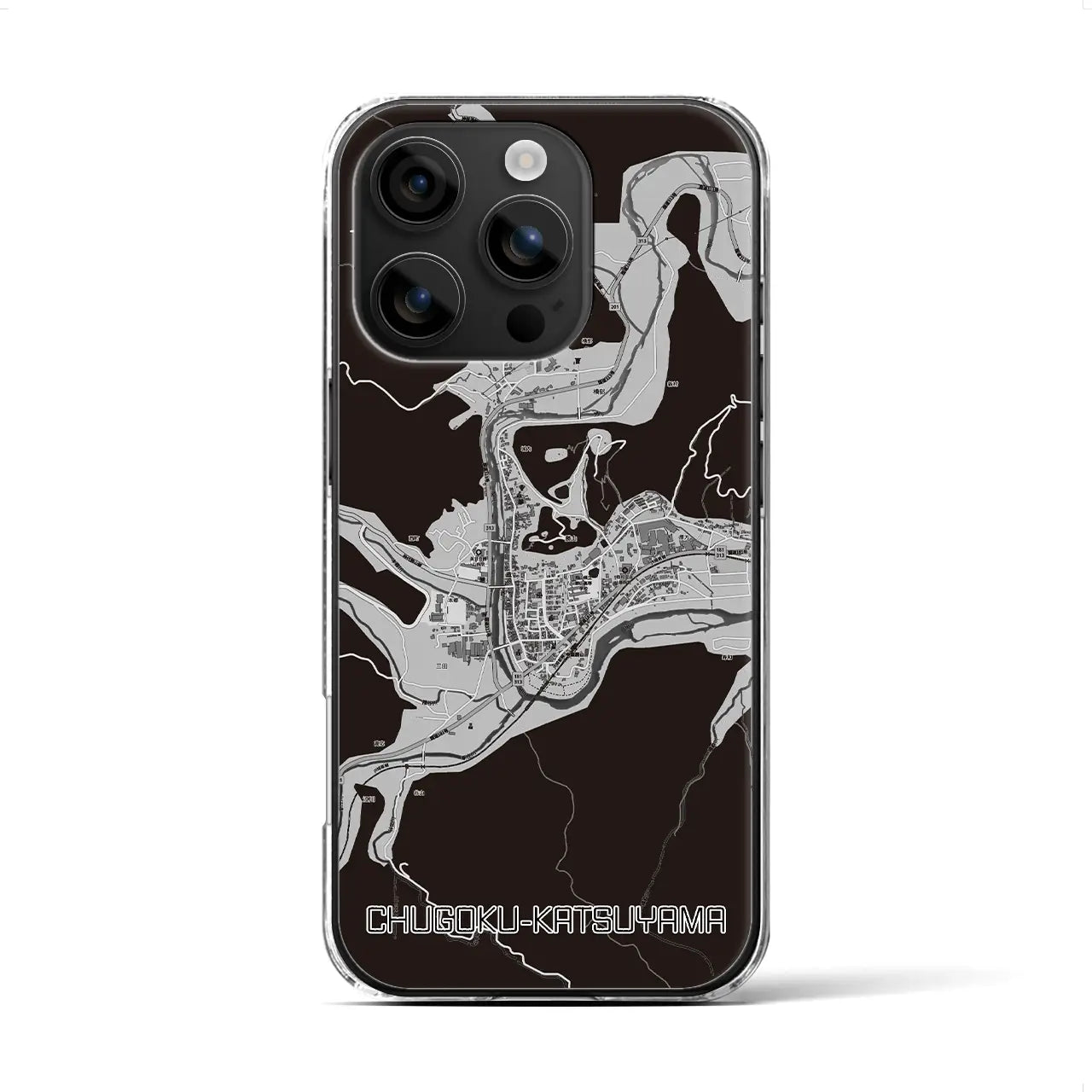 【中国勝山(岡山県)】地図柄iPhoneケース(クリアタイプ)