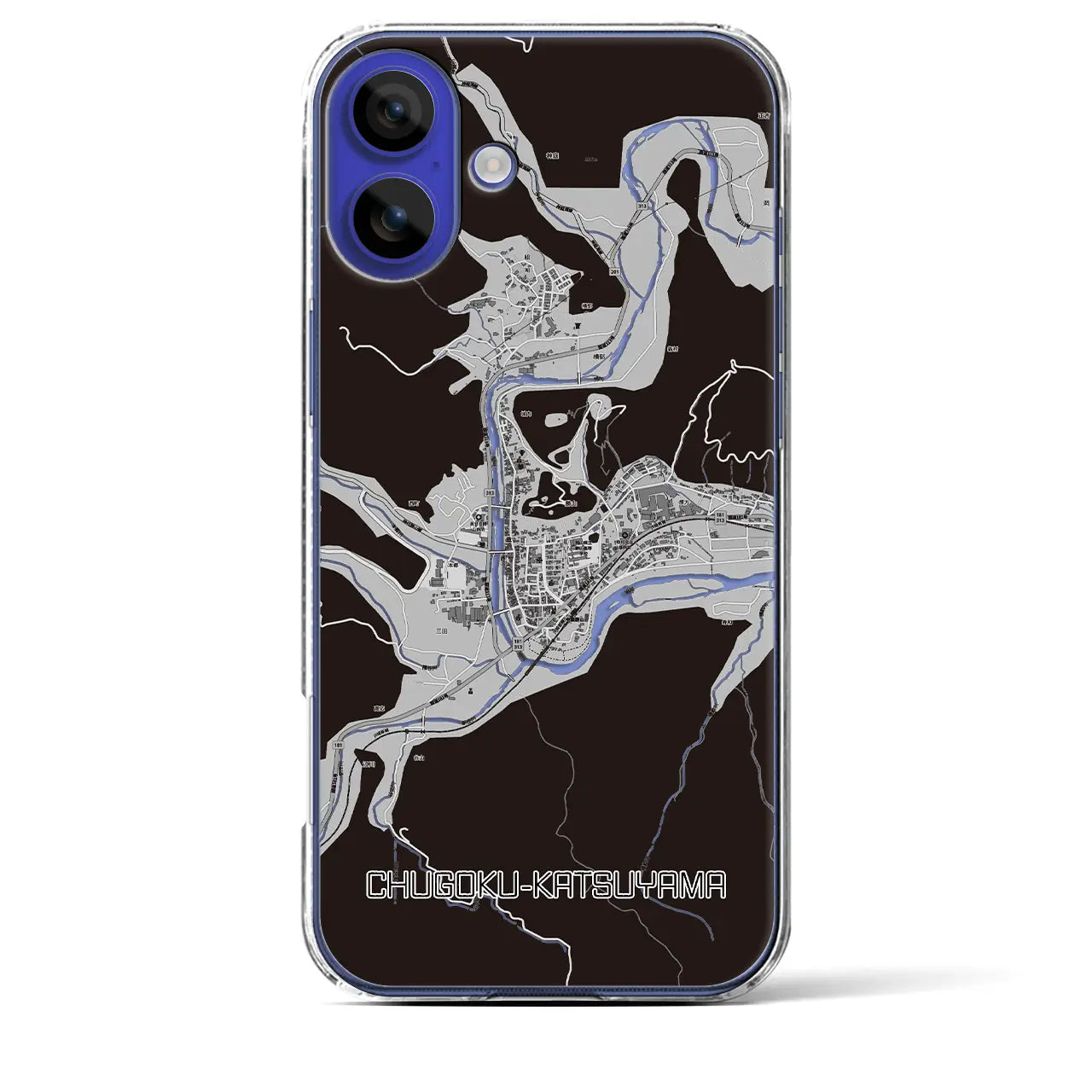 【中国勝山(岡山県)】地図柄iPhoneケース(クリアタイプ)