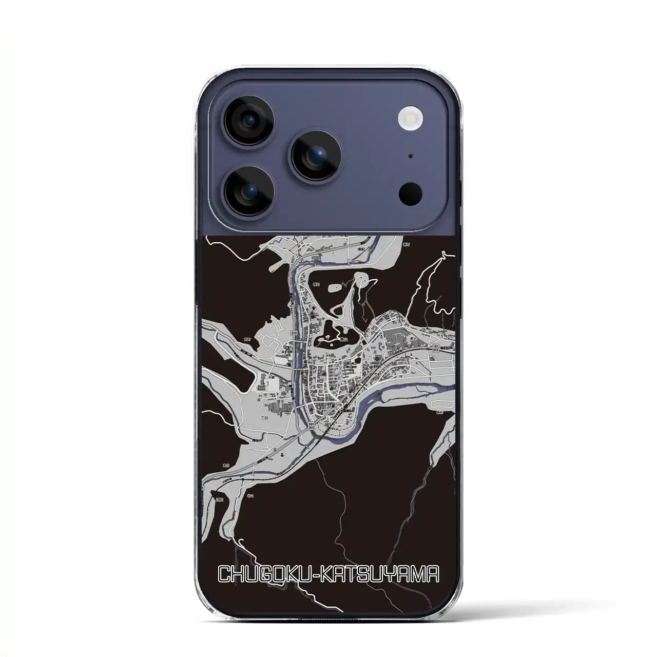【中国勝山(岡山県)】地図柄iPhoneケース(クリアタイプ)