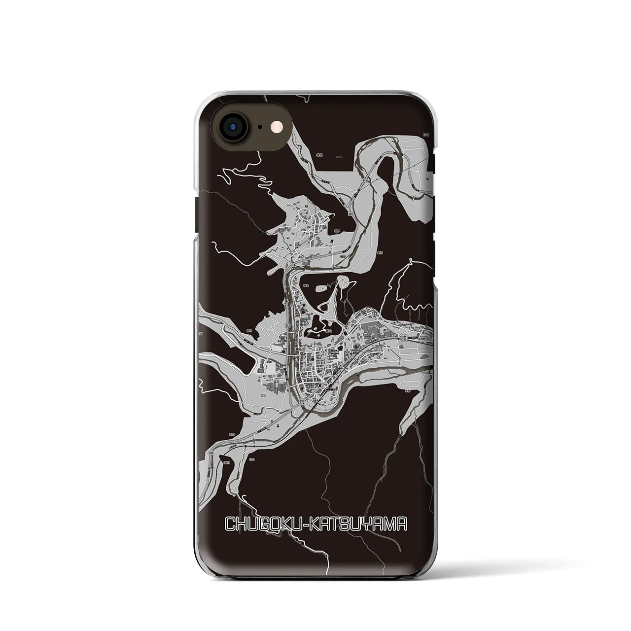 【中国勝山(岡山県)】地図柄iPhoneケース(クリアタイプ)
