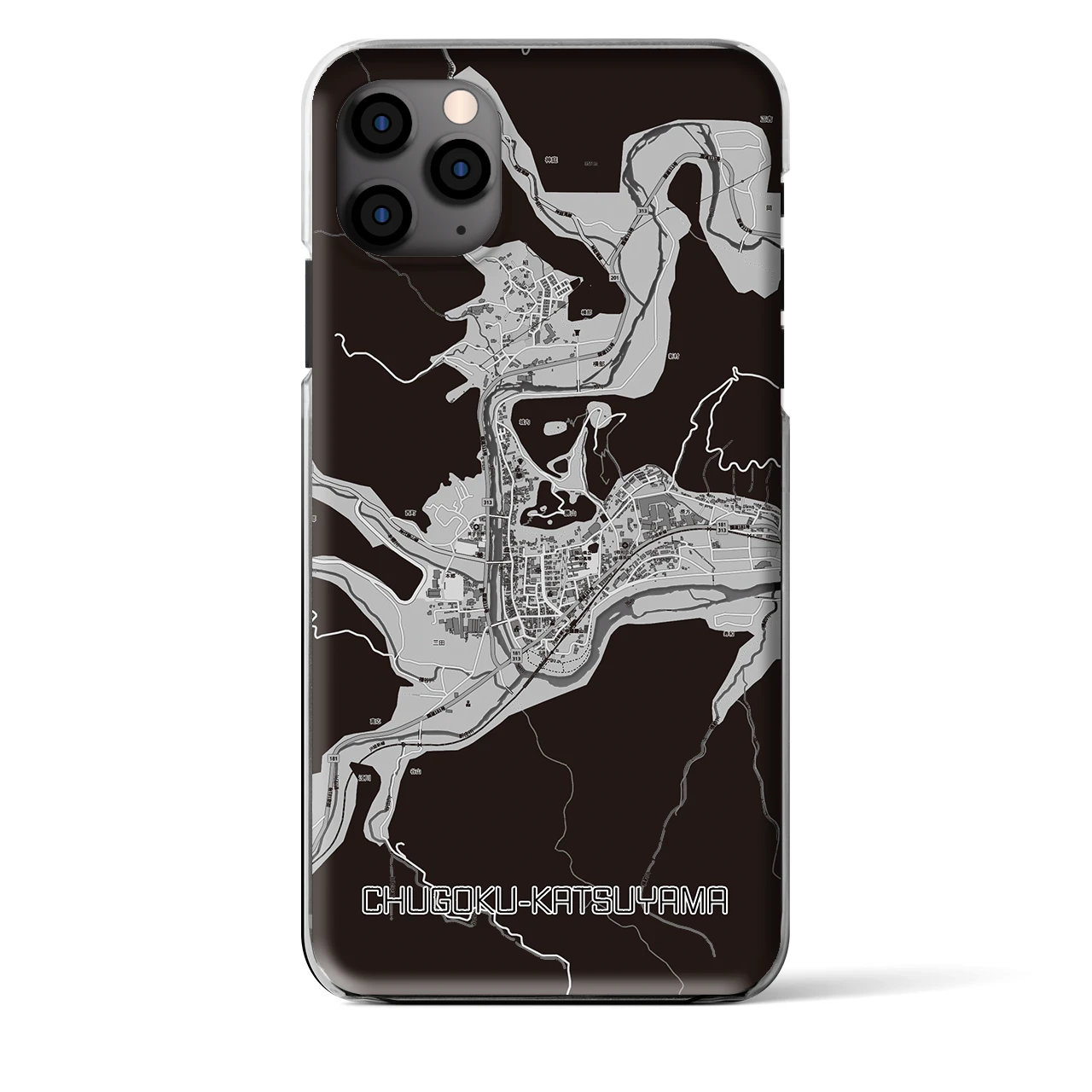 【中国勝山(岡山県)】地図柄iPhoneケース(クリアタイプ)