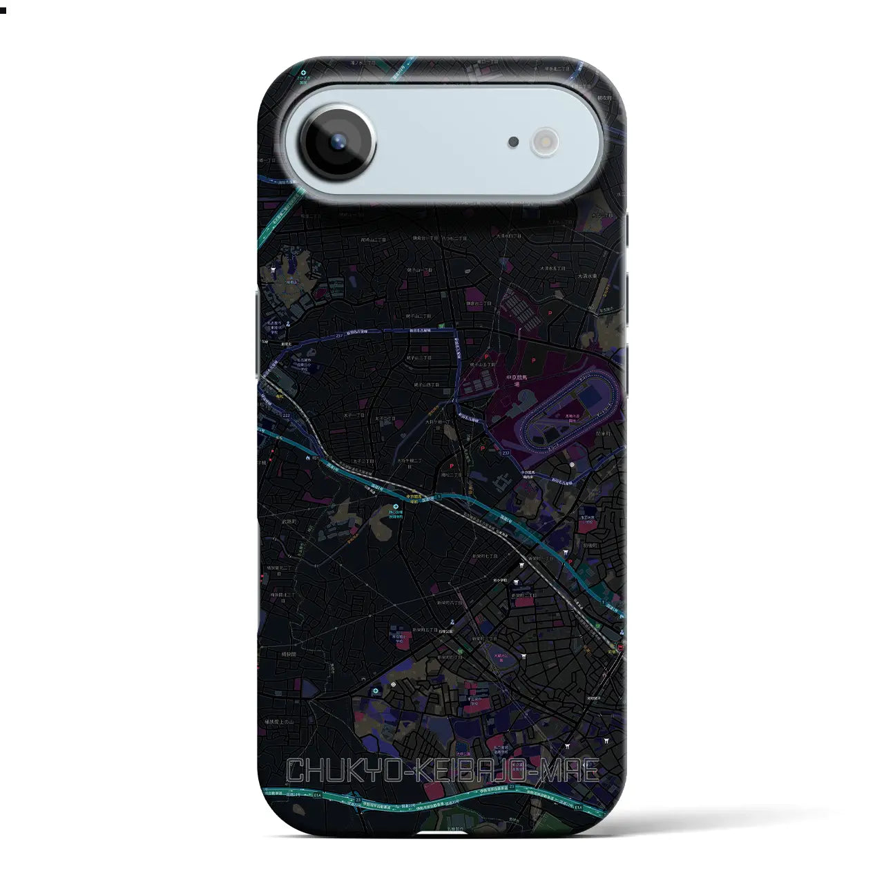 【中京競馬場前(愛知県)】地図柄iPhoneケース(バックカバータイプ)