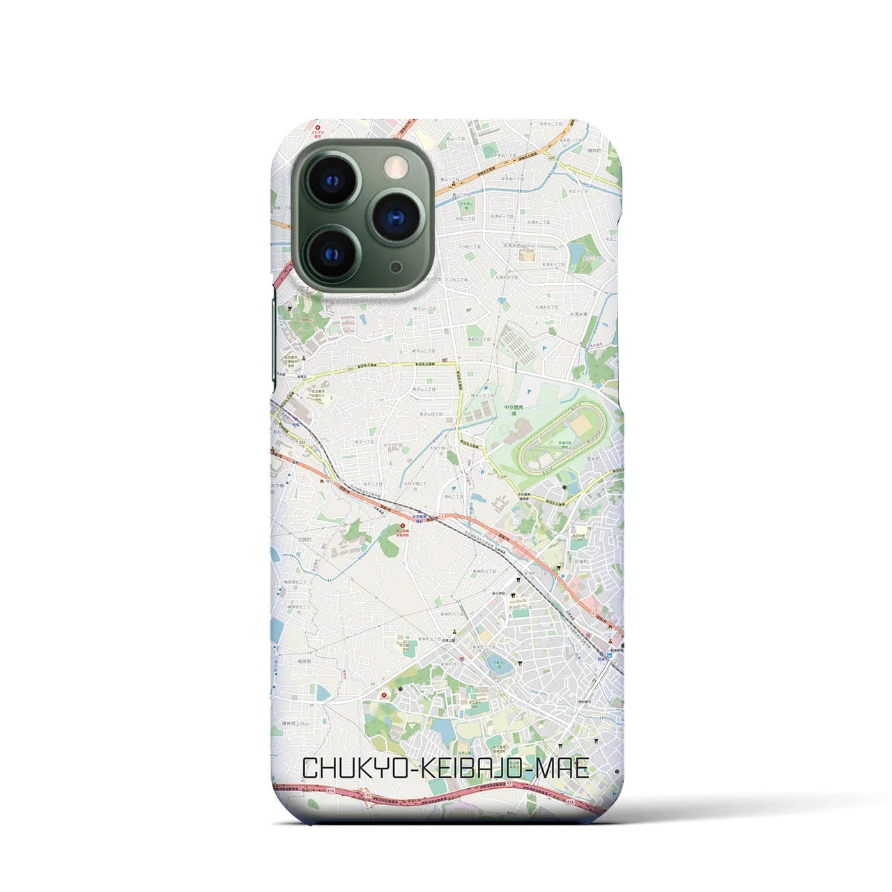 【中京競馬場前(愛知県)】地図柄iPhoneケース(バックカバータイプ)