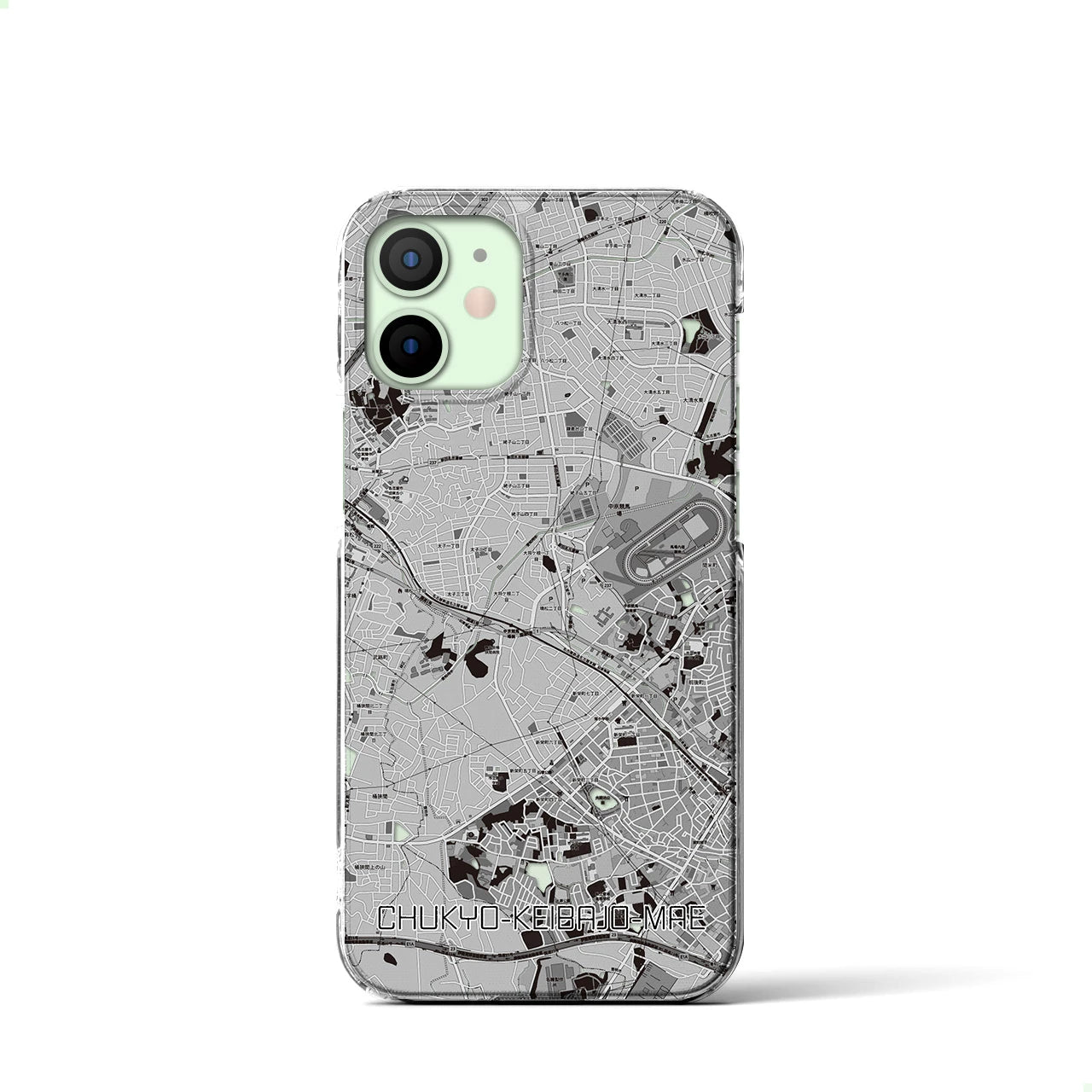 【中京競馬場前(愛知県)】地図柄iPhoneケース(クリアタイプ)