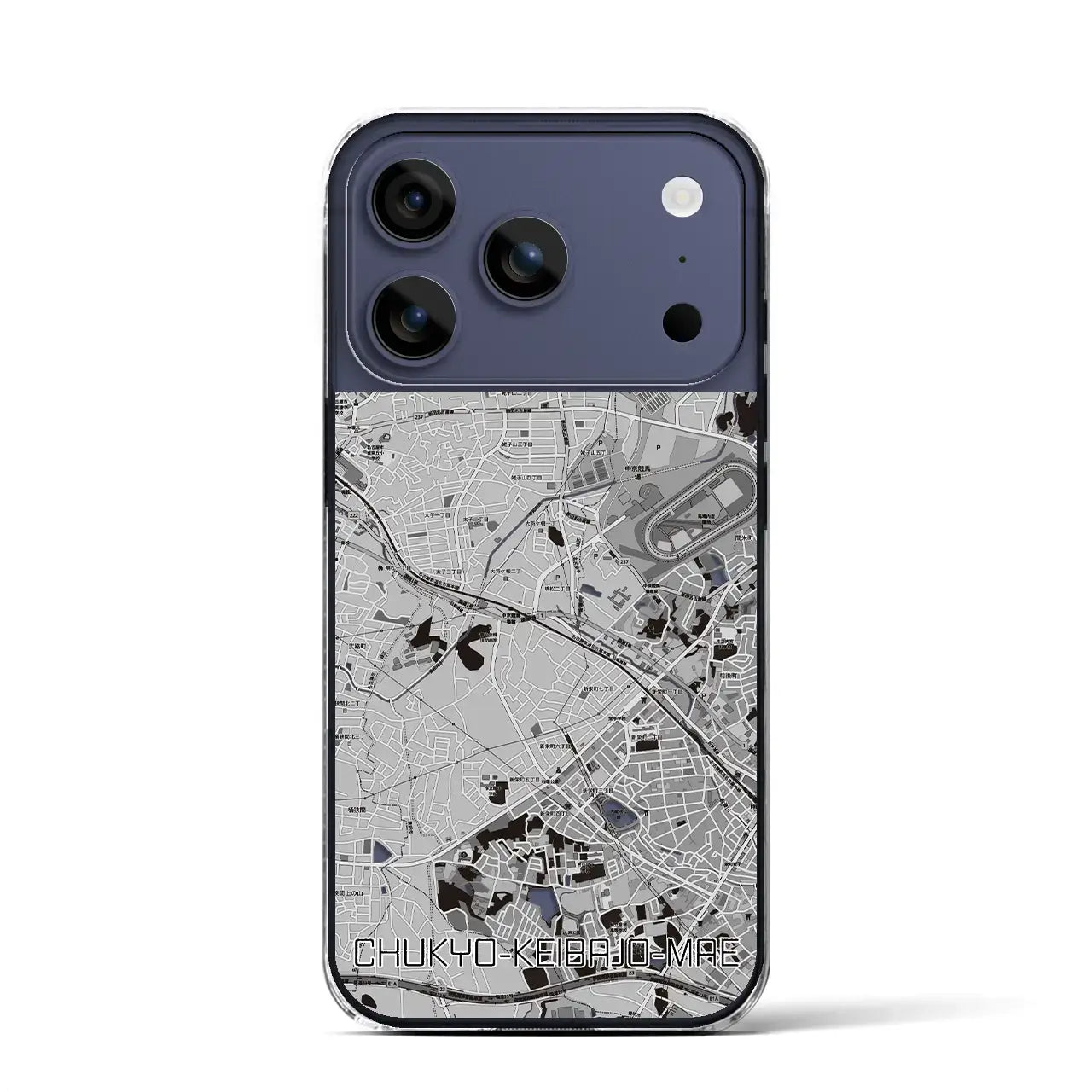 【中京競馬場前(愛知県)】地図柄iPhoneケース(クリアタイプ)