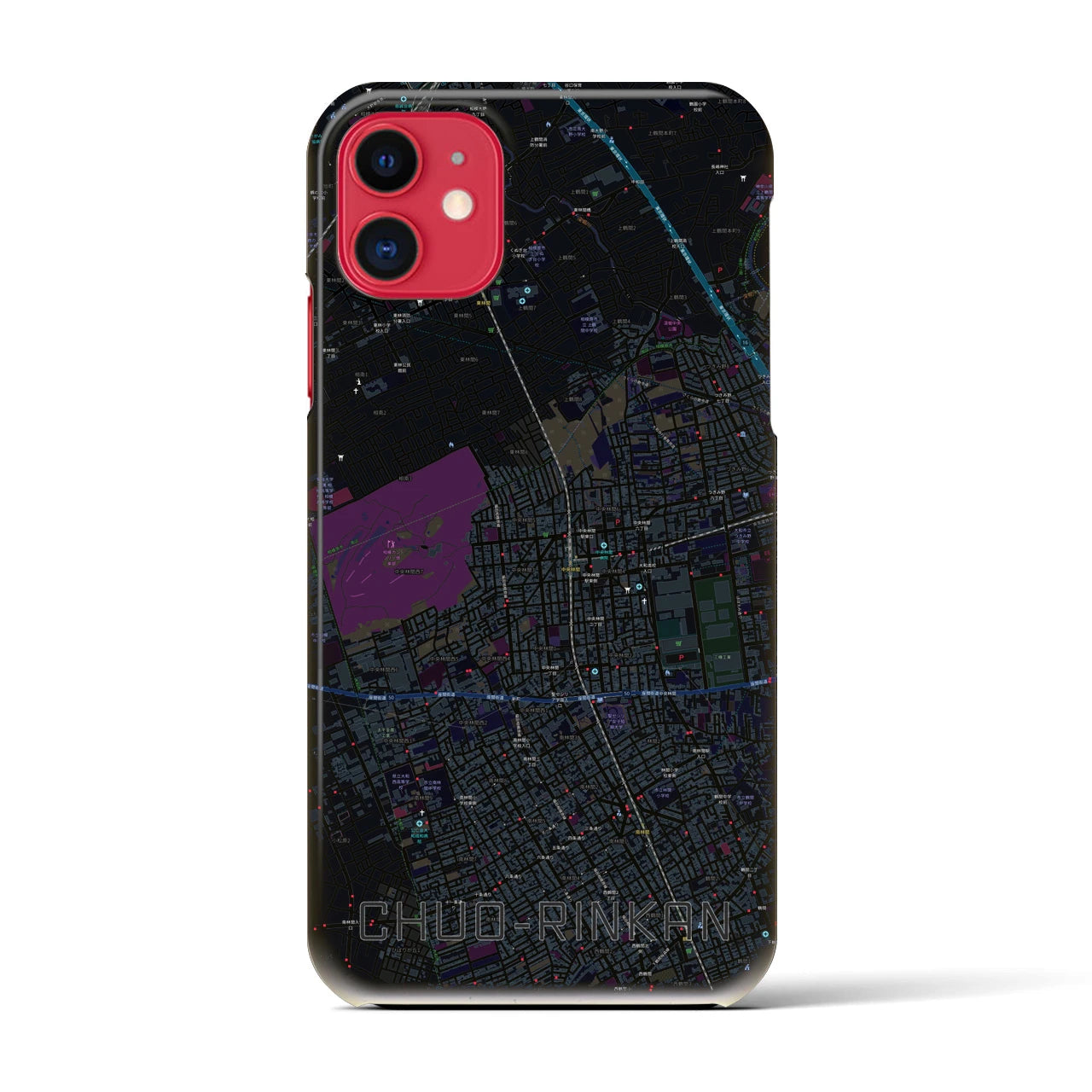 【中央林間(神奈川県)】地図柄iPhoneケース(バックカバータイプ)