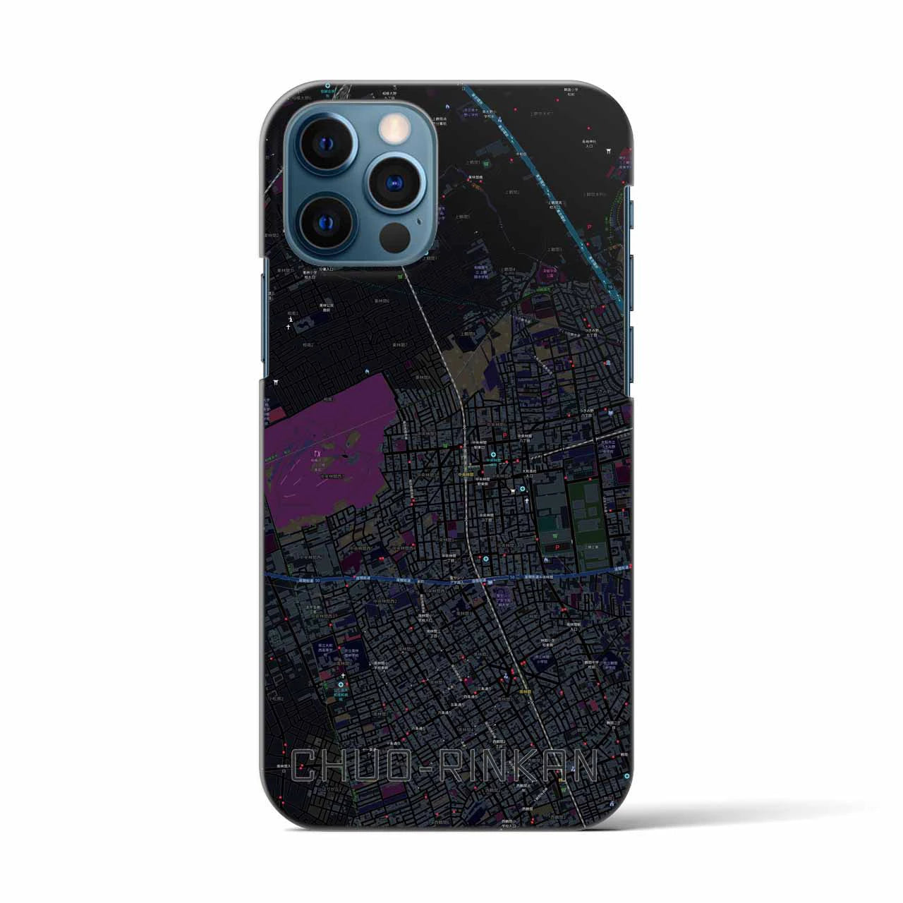 【中央林間(神奈川県)】地図柄iPhoneケース(バックカバータイプ)