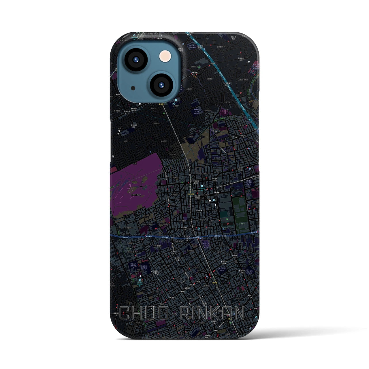 【中央林間(神奈川県)】地図柄iPhoneケース(バックカバータイプ)