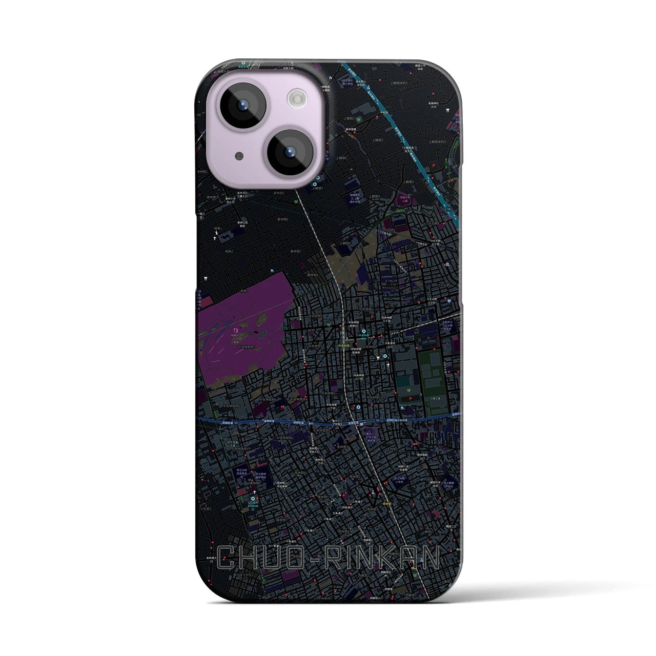 【中央林間(神奈川県)】地図柄iPhoneケース(バックカバータイプ)