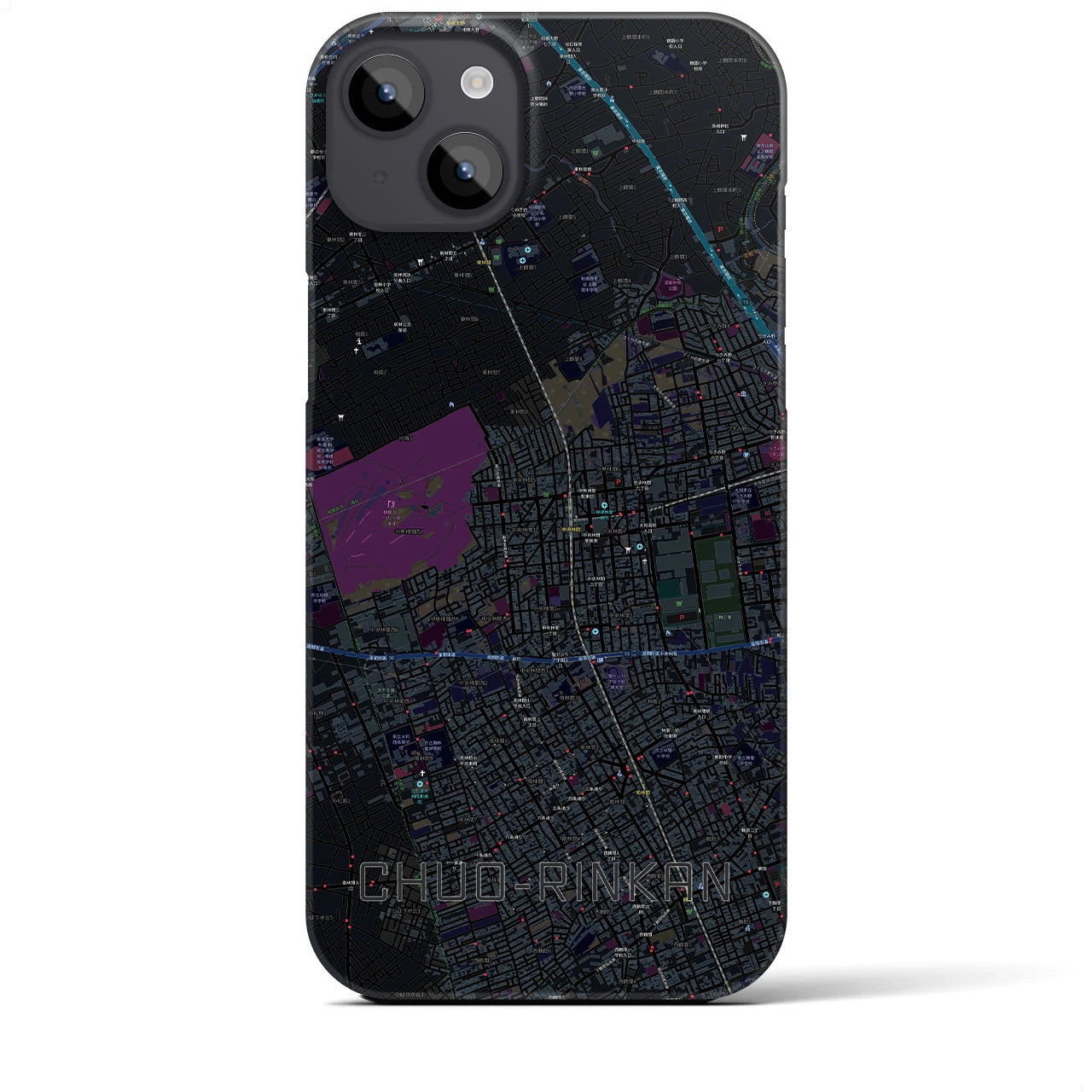 【中央林間(神奈川県)】地図柄iPhoneケース(バックカバータイプ)