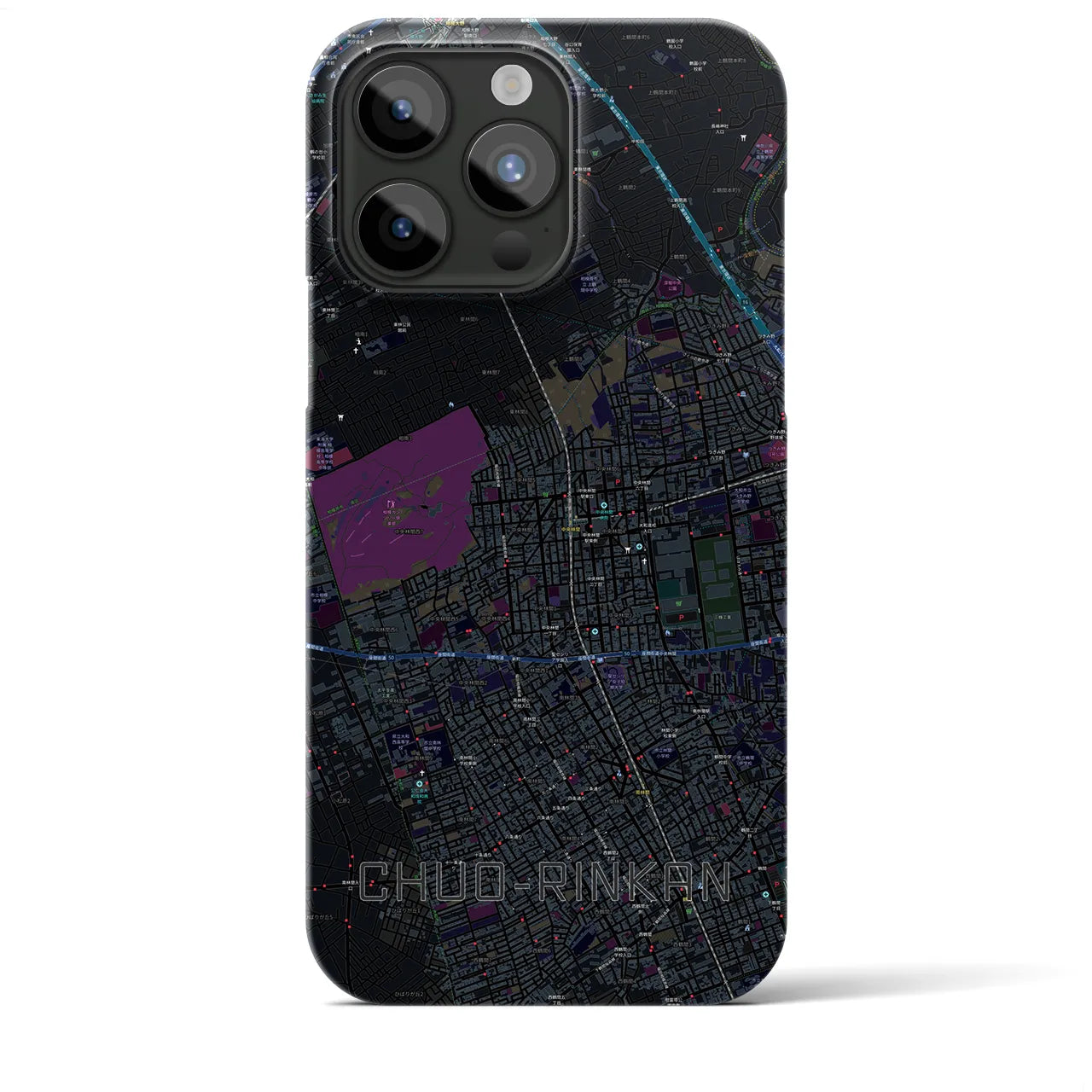 【中央林間(神奈川県)】地図柄iPhoneケース(バックカバータイプ)