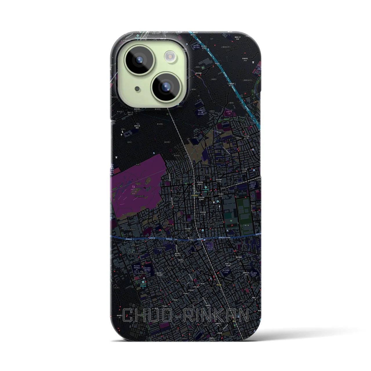 【中央林間(神奈川県)】地図柄iPhoneケース(バックカバータイプ)