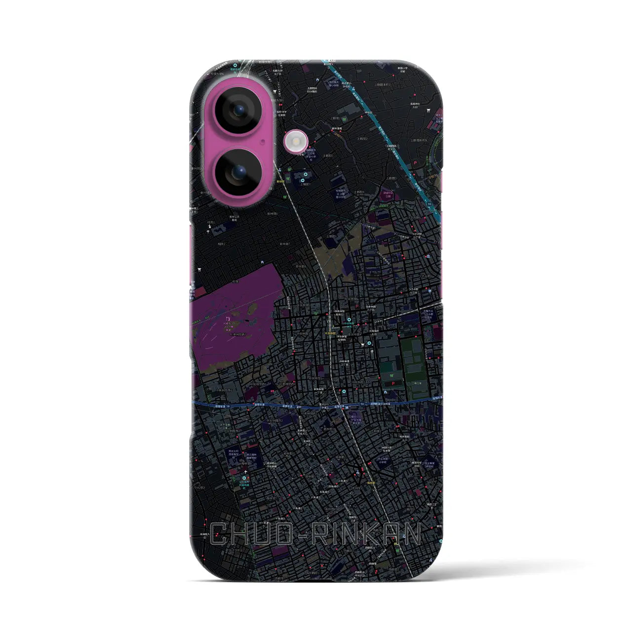 【中央林間(神奈川県)】地図柄iPhoneケース(バックカバータイプ)