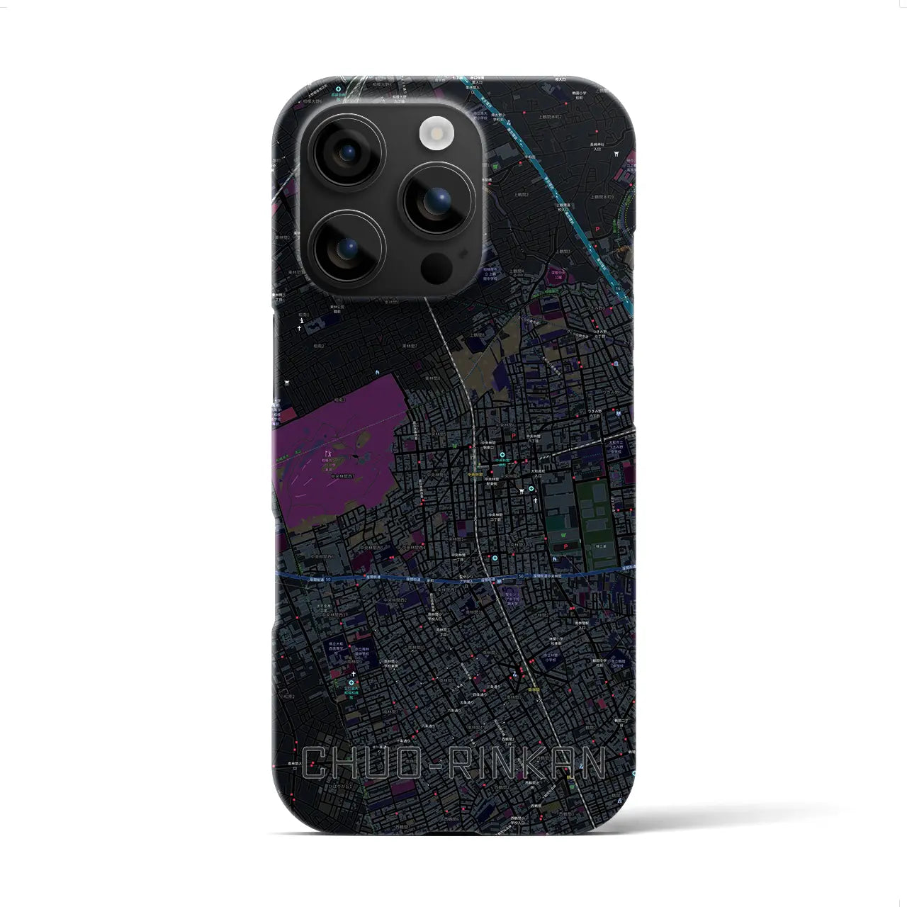 【中央林間(神奈川県)】地図柄iPhoneケース(バックカバータイプ)