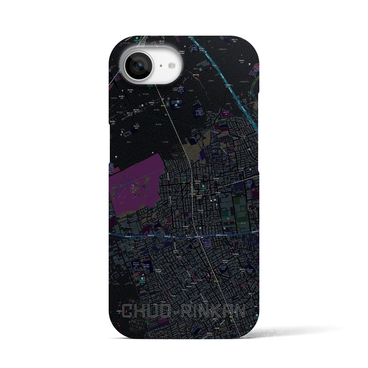 【中央林間(神奈川県)】地図柄iPhoneケース(バックカバータイプ)
